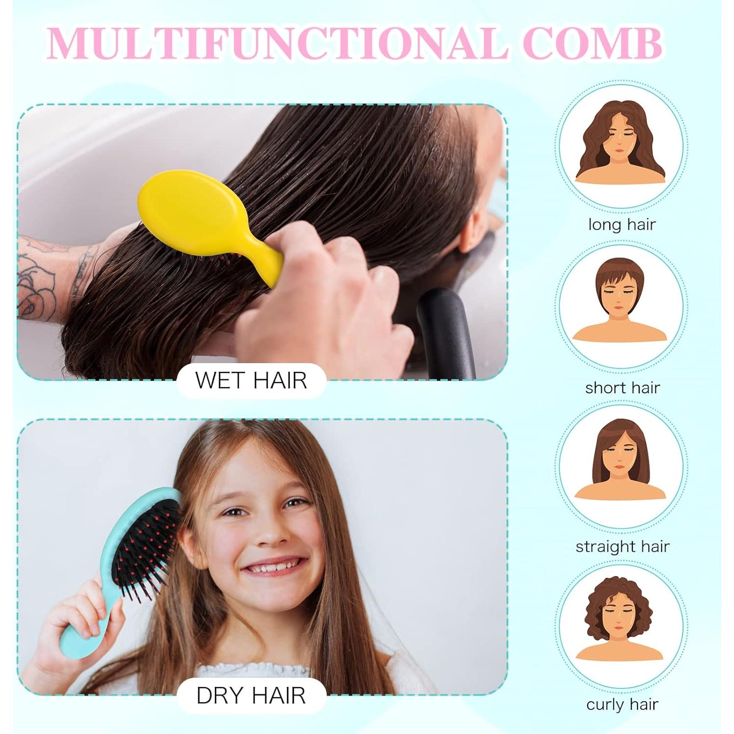 Mini Cepillos para el Cabello Nuenen - 3 Piezas Viaje Suaves