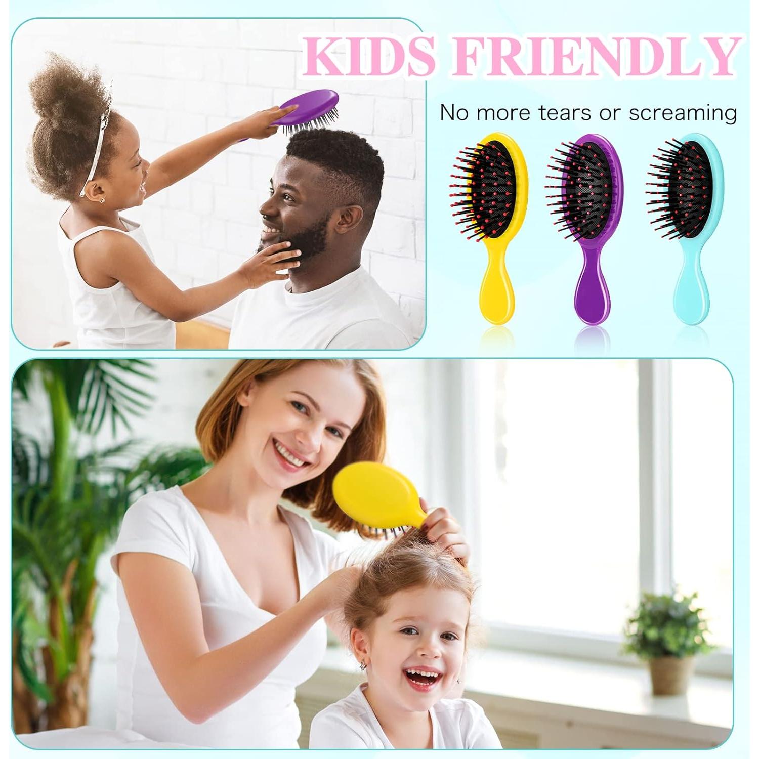 Mini Cepillos para el Cabello Nuenen - 3 Piezas Viaje Suaves