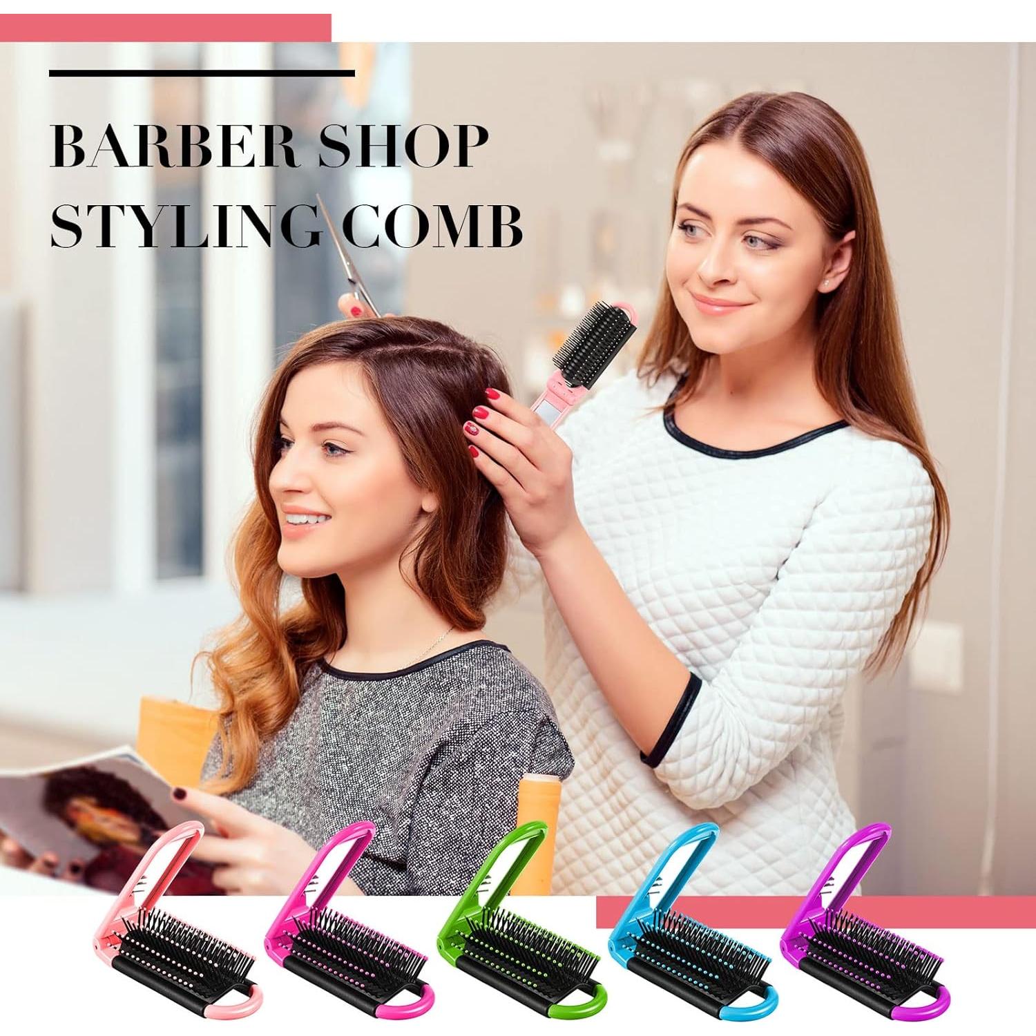 20 Piezas Cepillos de Pelo Plegables con Espejo Yulejo