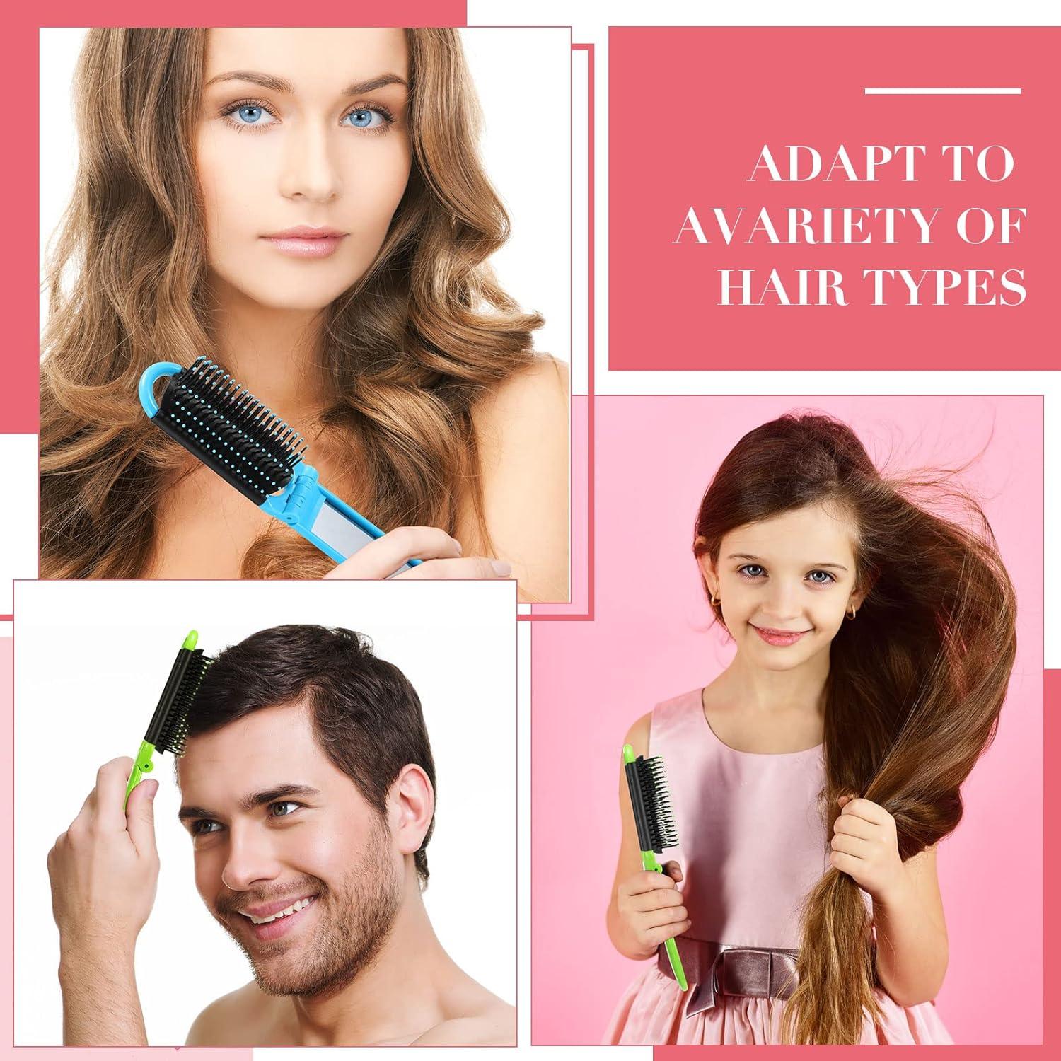 20 Piezas Cepillos de Pelo Plegables con Espejo Yulejo