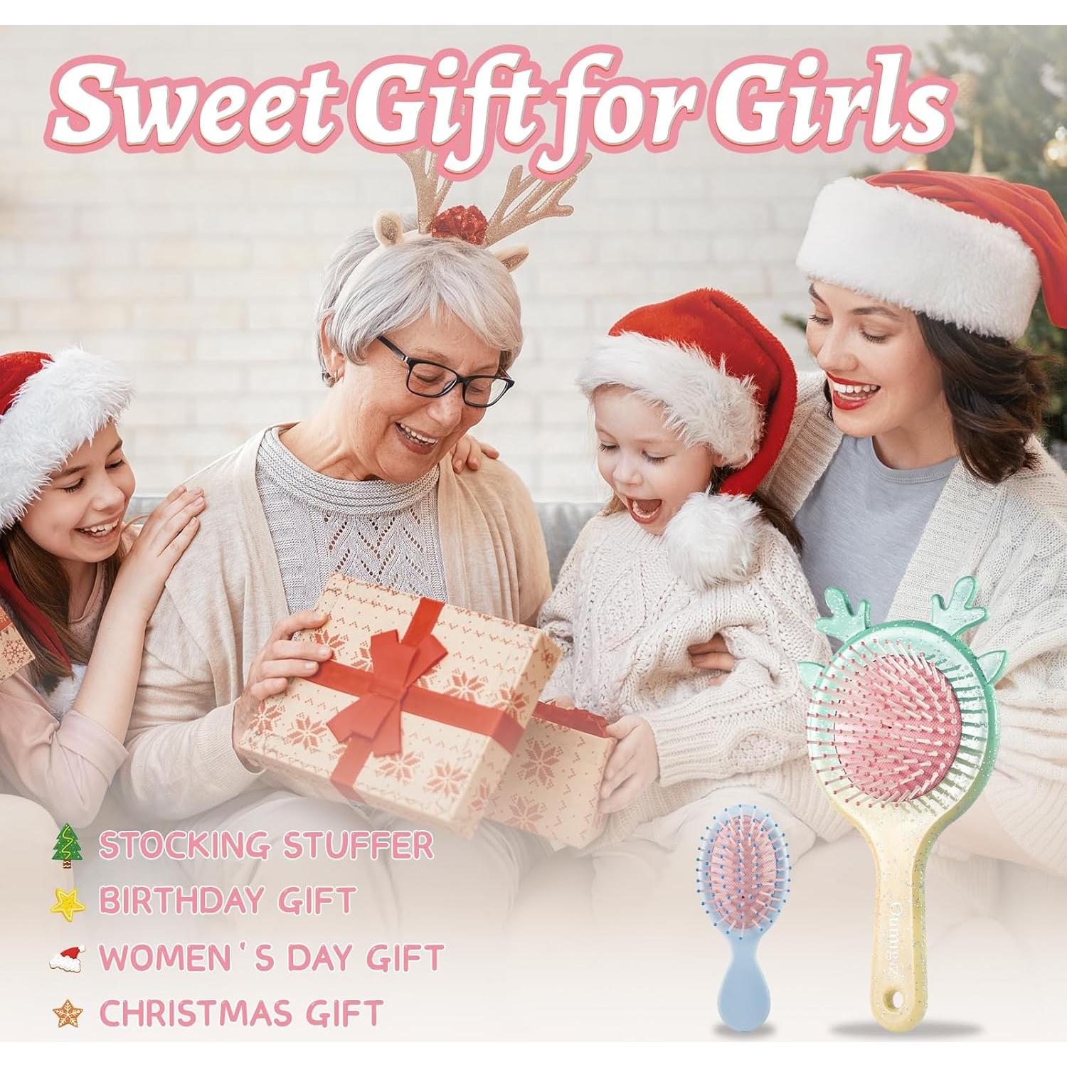 Juego de Cepillos Desenredantes Oumigiz para Niños - Verde/Rosa