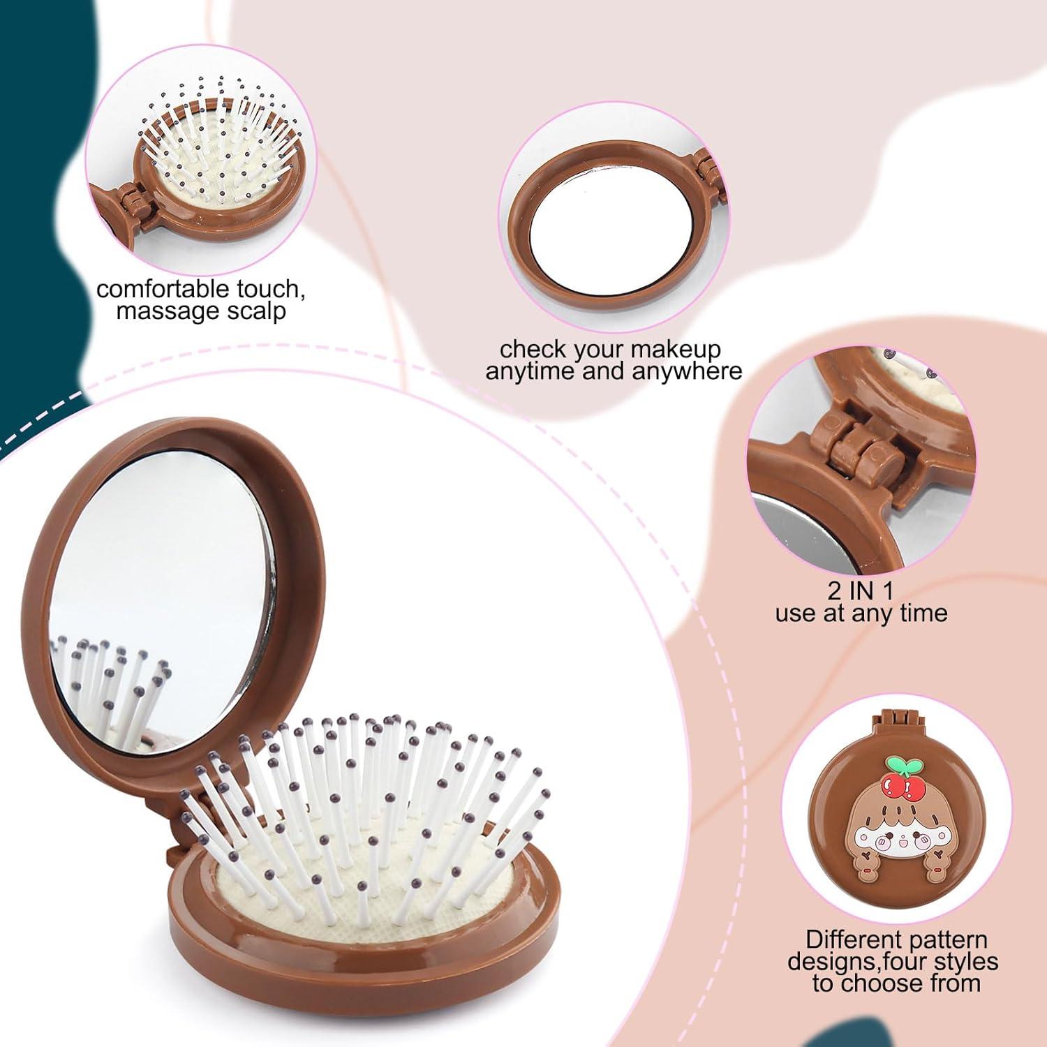 Set de 8 Cepillos Espejo Plegables Lilingsty 2 en 1