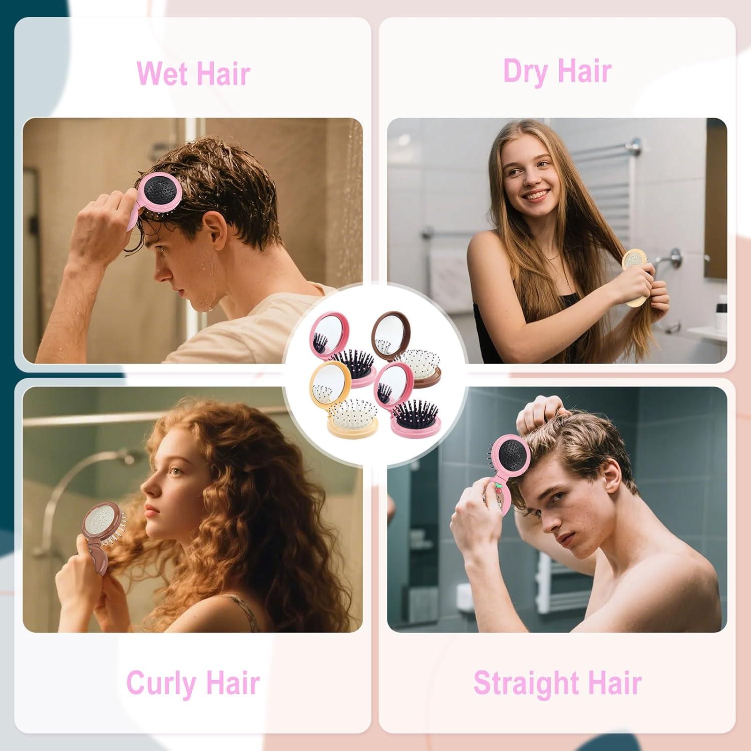 Set de 8 Cepillos Espejo Plegables Lilingsty 2 en 1