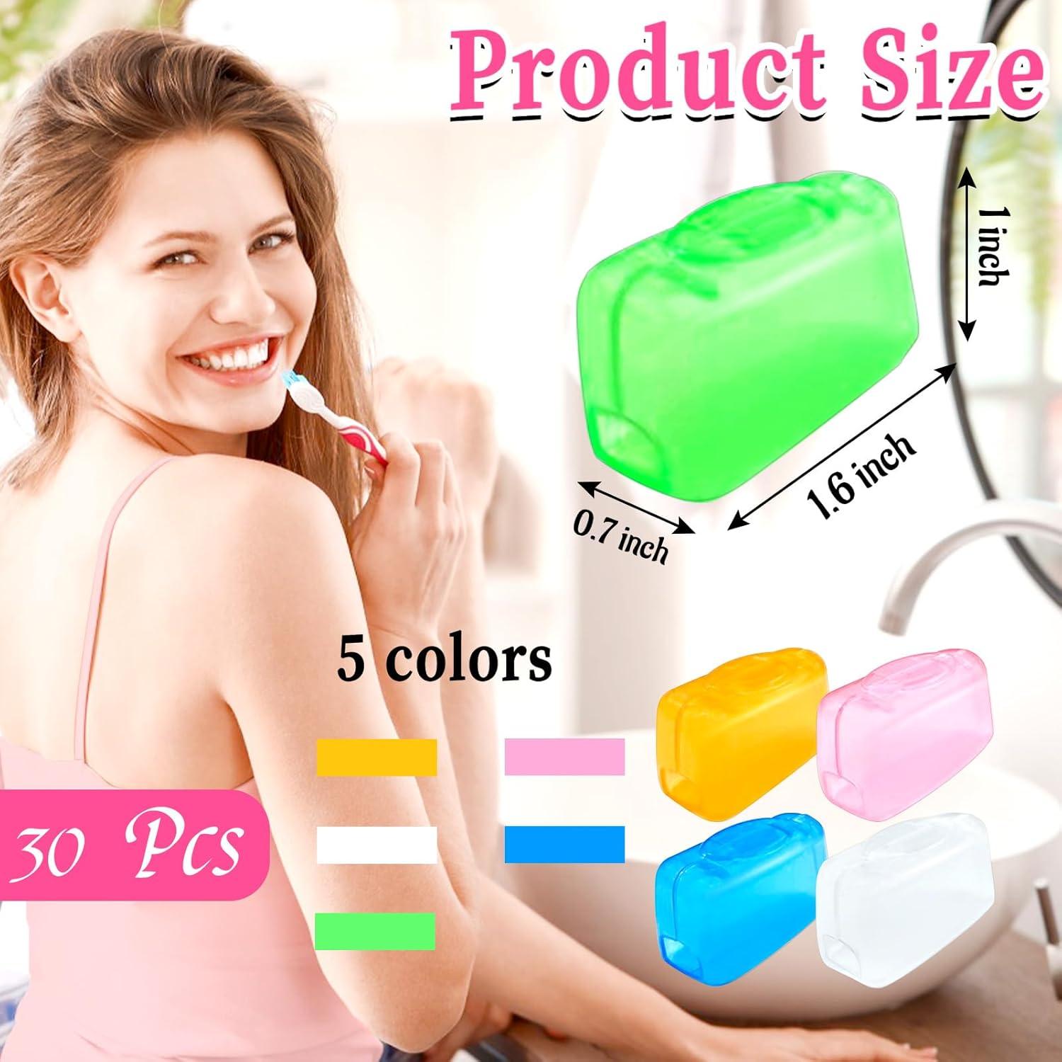 30 Cubiertas de Cabeza de Cepillo de Dientes Blvochnnt - Colorido