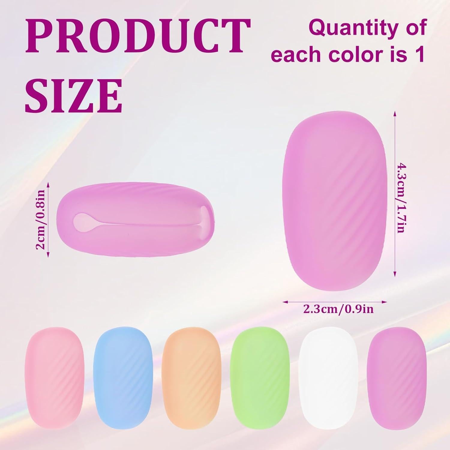 6 Fundas de Cepillo de Dientes de Silicona Larrel - Colores Mixtos