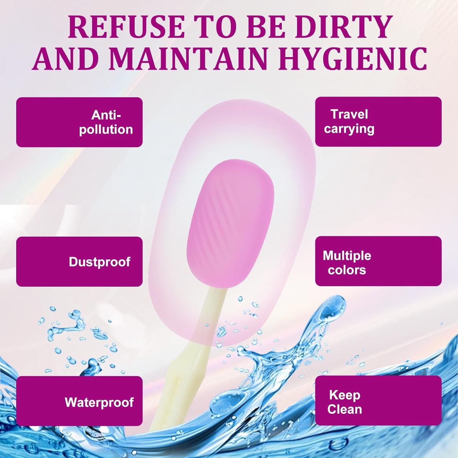 6 Fundas de Cepillo de Dientes de Silicona Larrel - Colores Mixtos