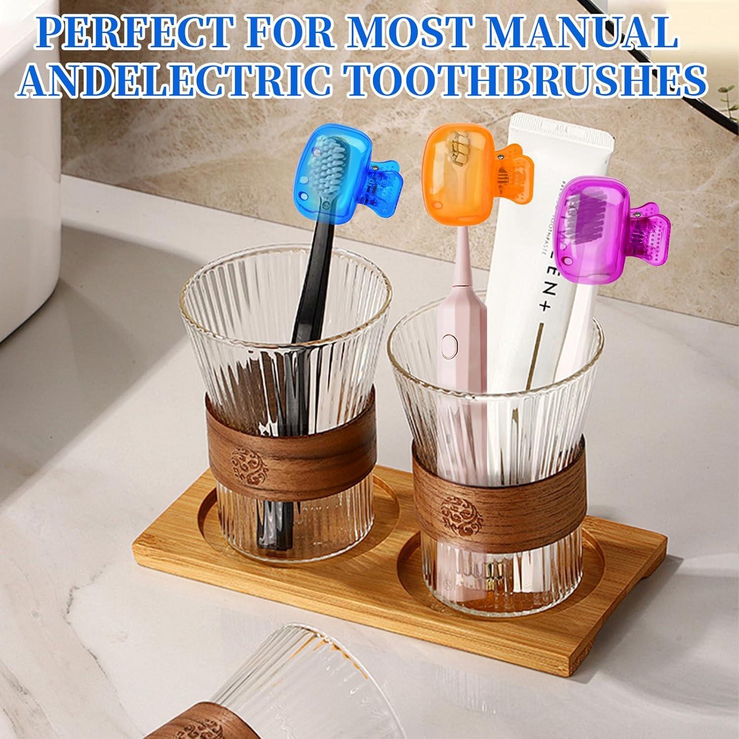 Paquete de 8 tapas para cepillos de dientes PKRFCJ - Colores variados