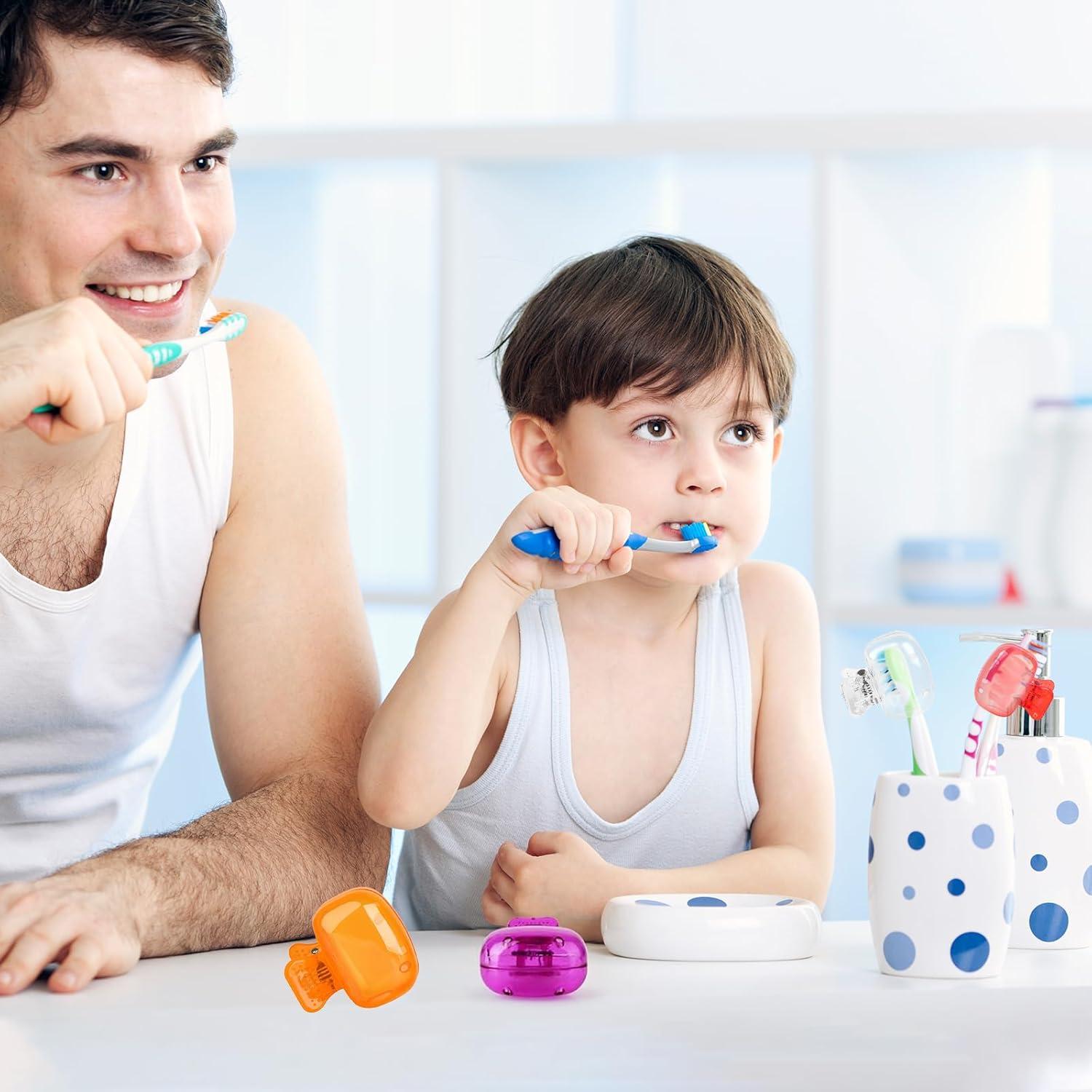 Paquete de 8 tapas para cepillos de dientes PKRFCJ - Colores variados