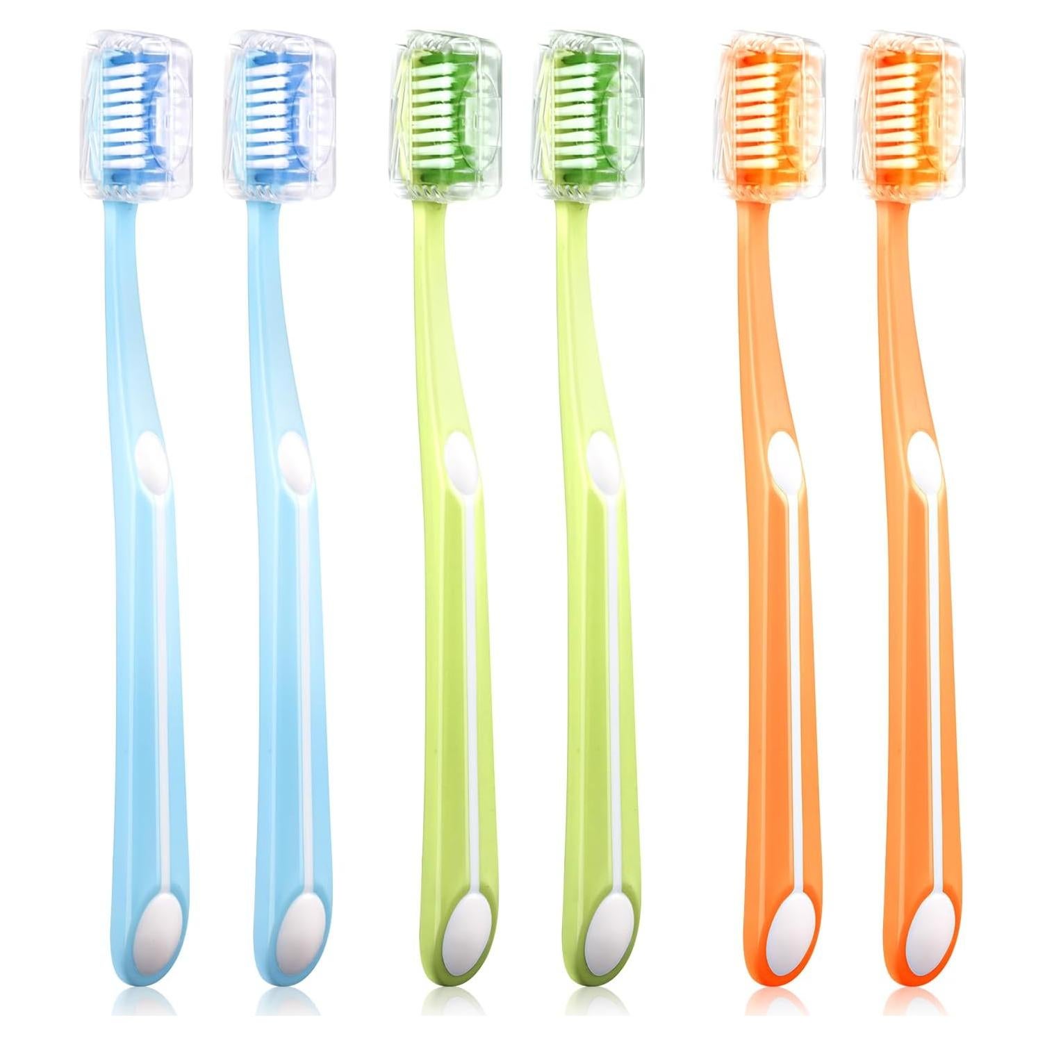 Cepillos de Dientes Medianos Frekare - 6 Unidades con Fundas