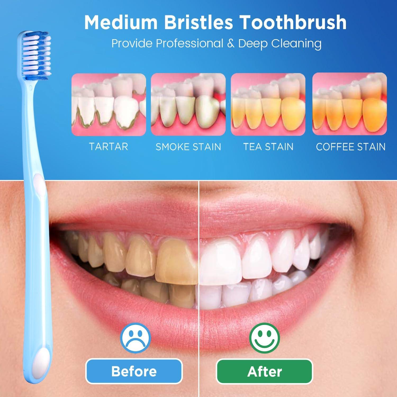 Cepillos de Dientes Medianos Frekare - 6 Unidades con Fundas