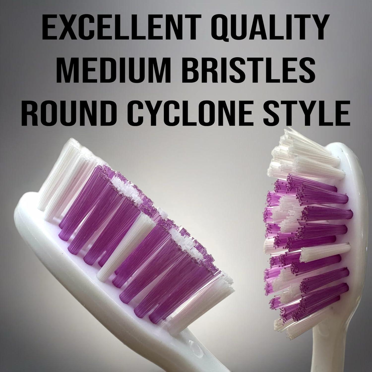 Cepillo de Dientes 4 Piezas ALAZCO con Cerdas Medianas y Tapas