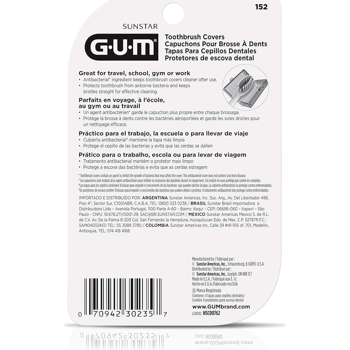 Cubiertas de cepillo de dientes GUM Protect - 24 unidades