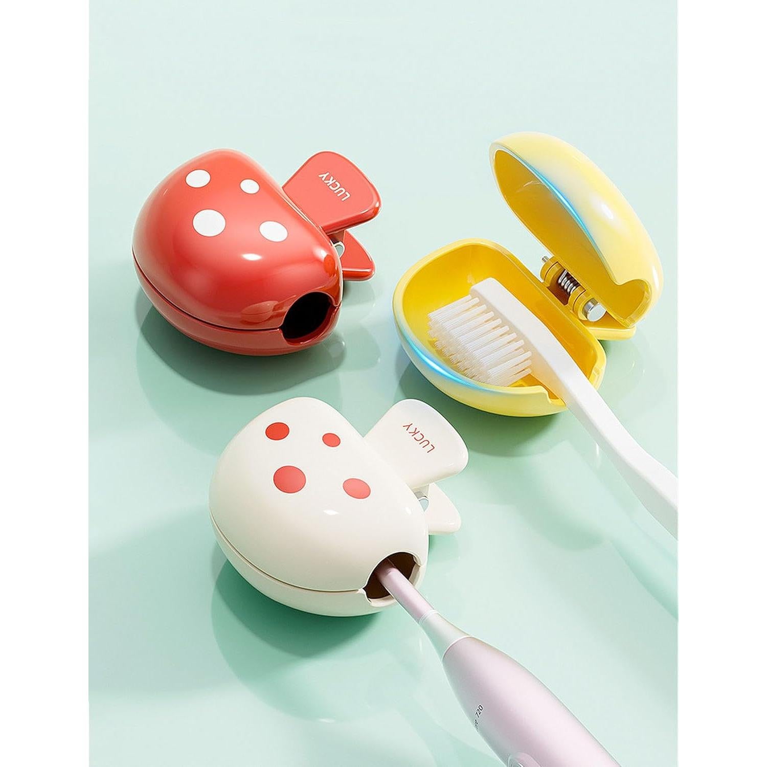 Tapa de Cepillo de Dientes INUSO 2025 - 3 Paquete, Diseño Hongo