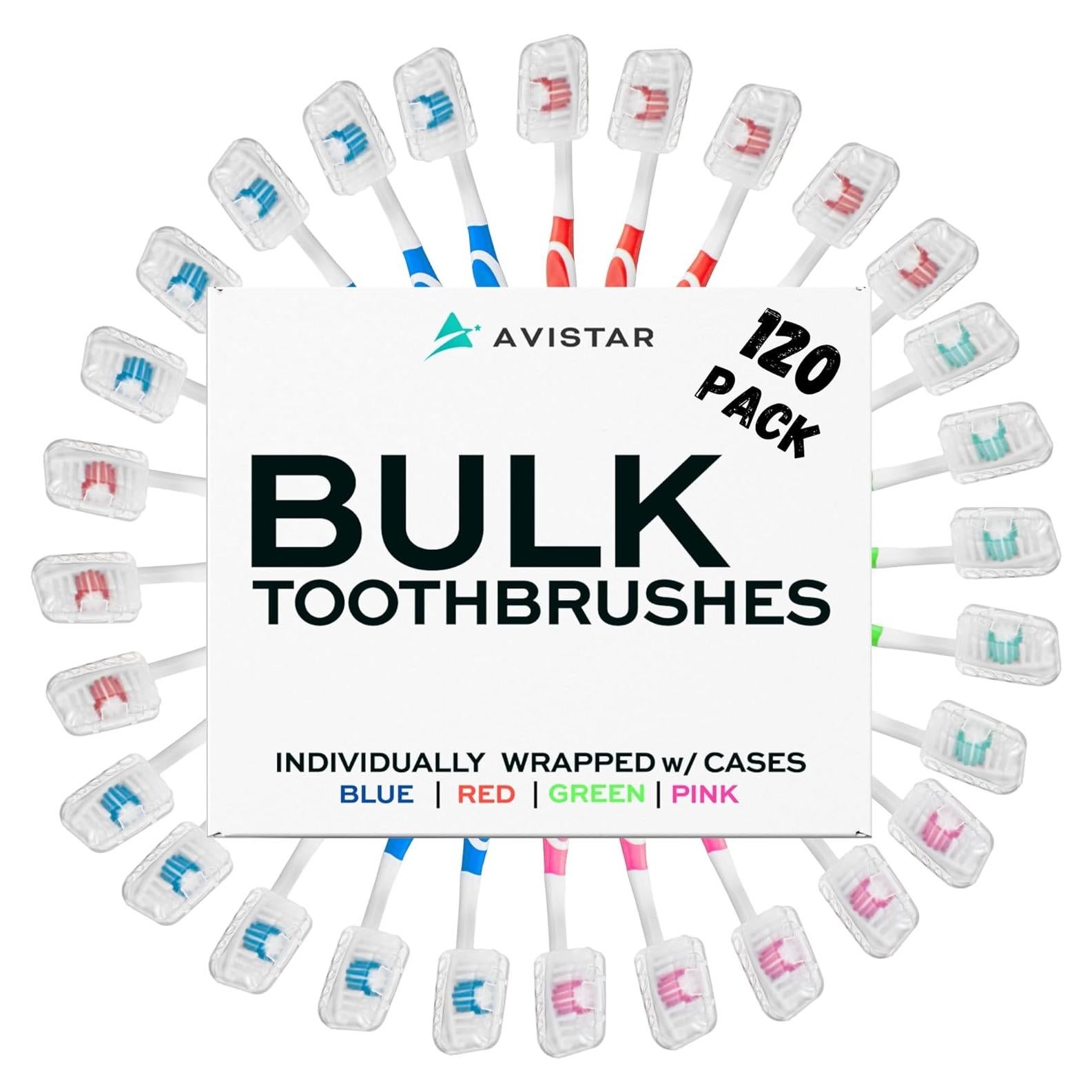 Paquete de 120 Cepillos de Dientes Desechables Avistar