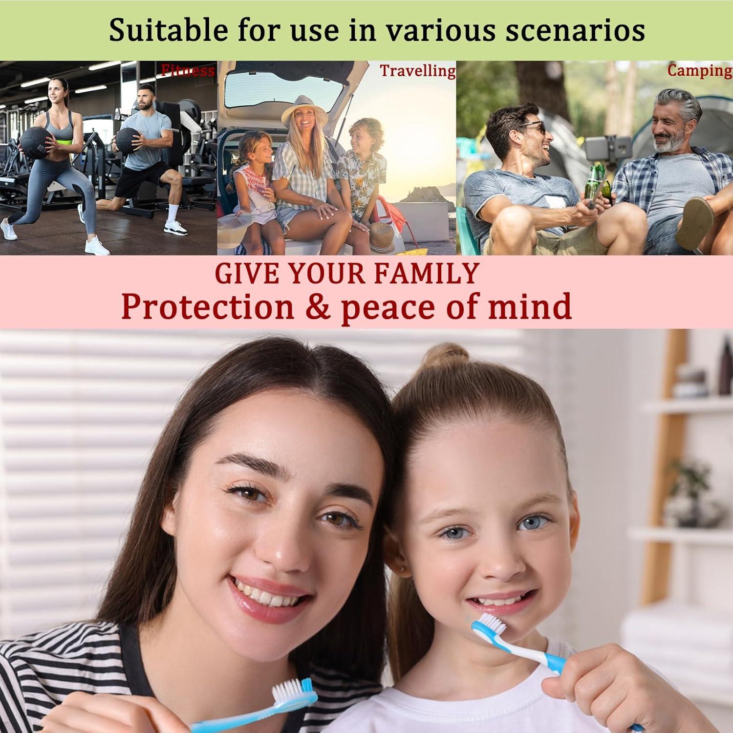 4 Cubiertas de Cabeza de Cepillo de Dientes LSETUTIYY Viaje