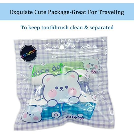 4 Cubiertas de Cabeza de Cepillo de Dientes LSETUTIYY Viaje