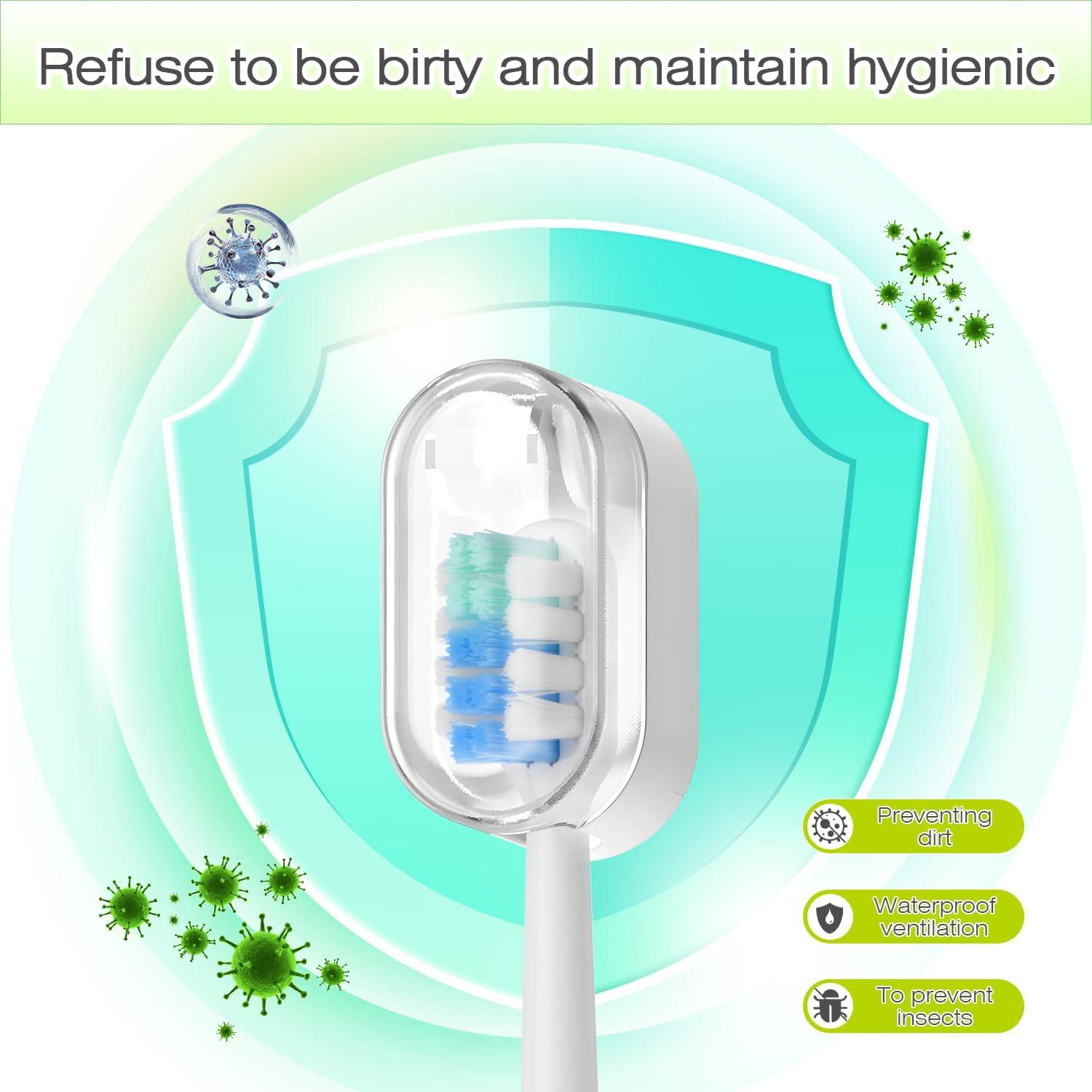 5 Cubiertas Protectores de Silicona para Cabezas de Cepillo