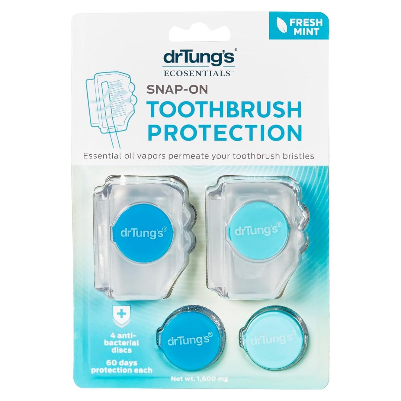 Tapas de cepillo de dientes Dr. Tung's Snap-On 2 unidades