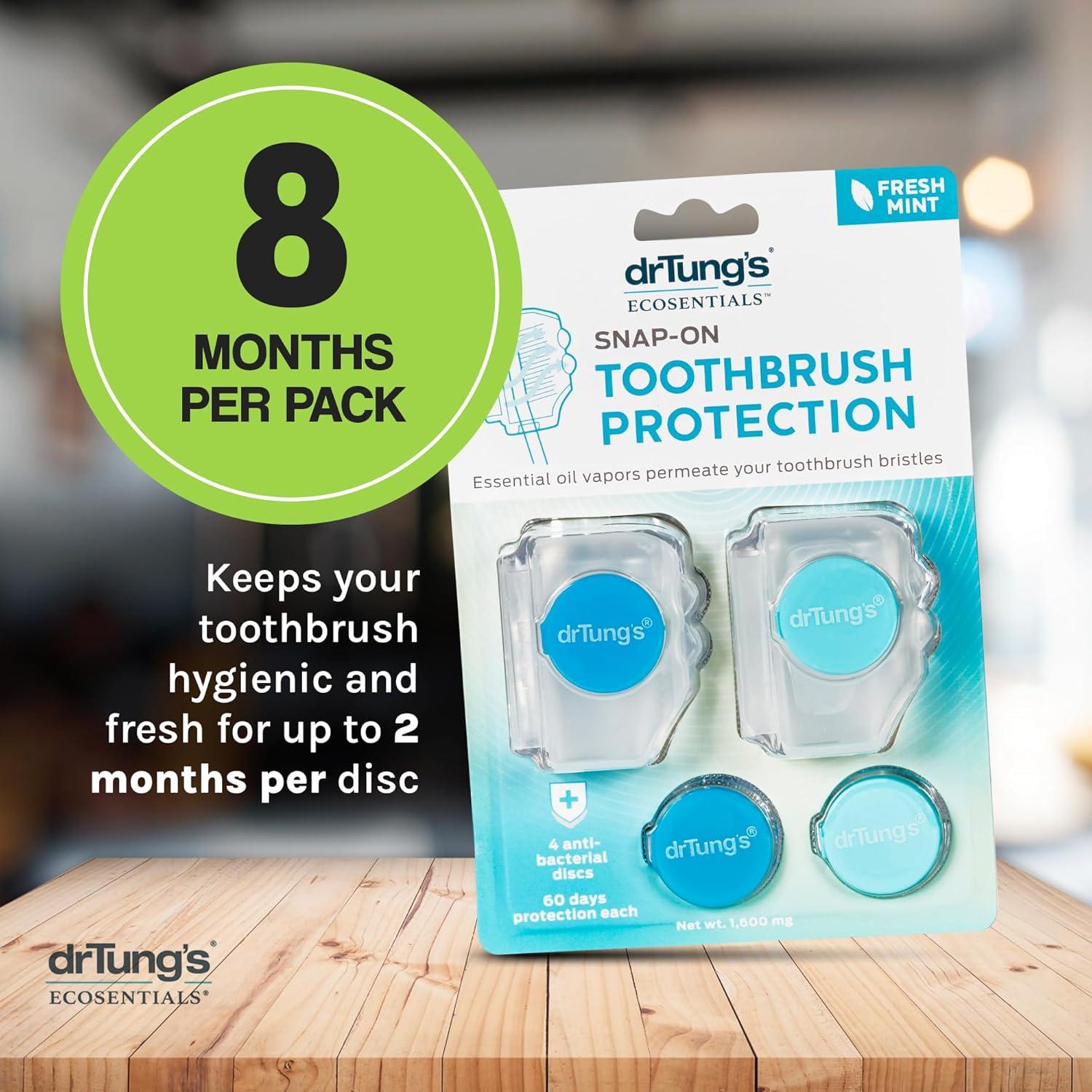 Tapas de cepillo de dientes Dr. Tung's Snap-On 2 unidades