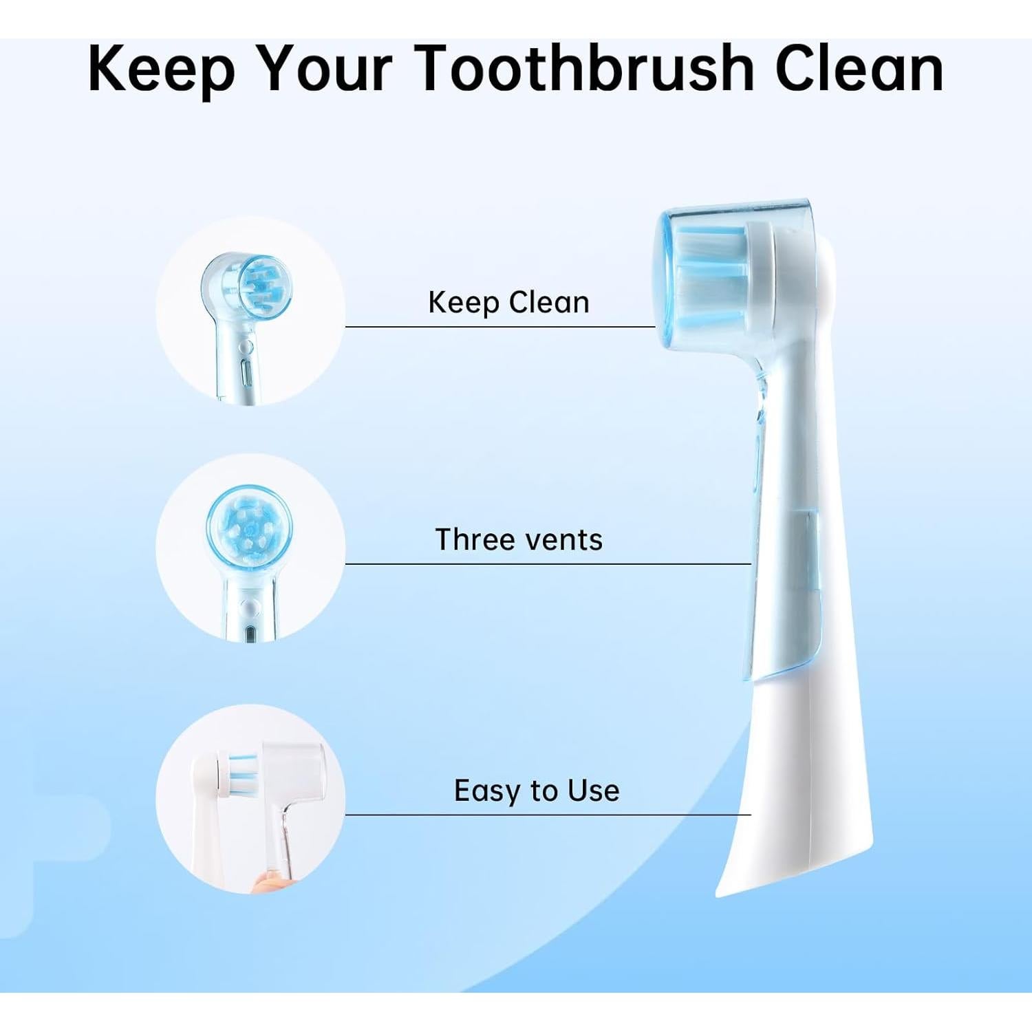 Funda de Cepillo de Dientes Oral B iO - 12 Paquete, Protección y Ventilación