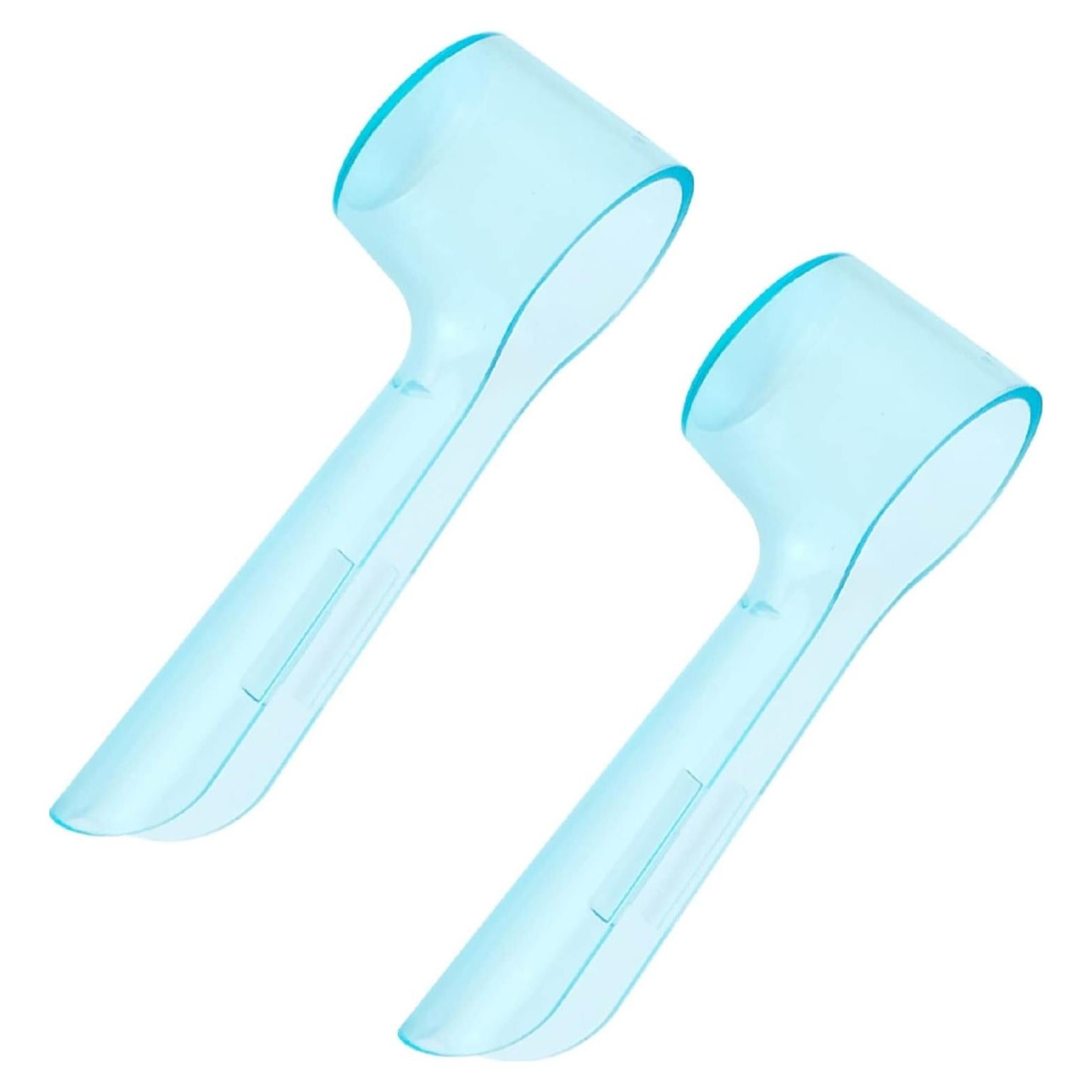 2 Tapas Protectores para Cabezas de Cepillo Eléctrico Oral B Azul