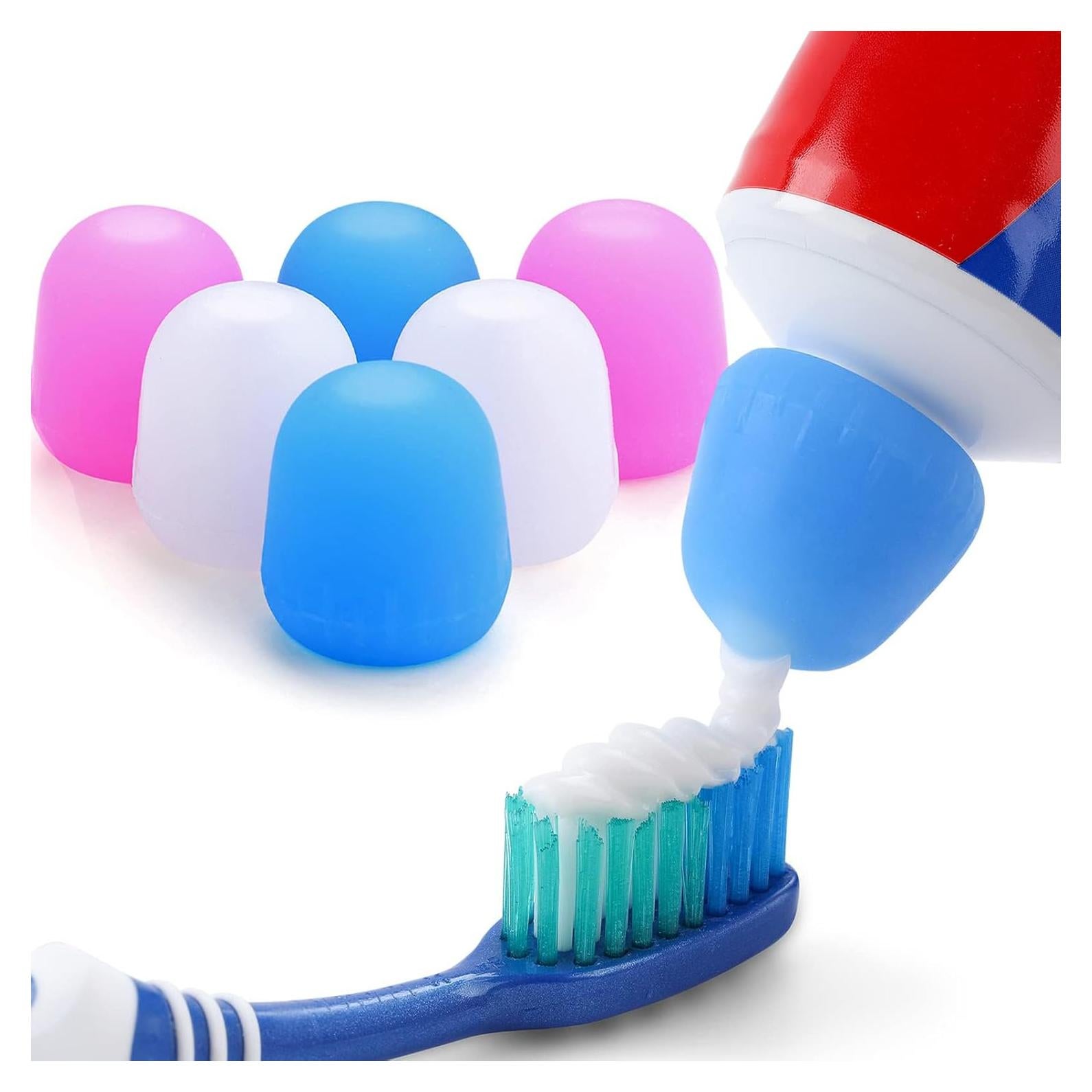 Paquete de 6 tapas de silicona Tnvee para pasta de dientes