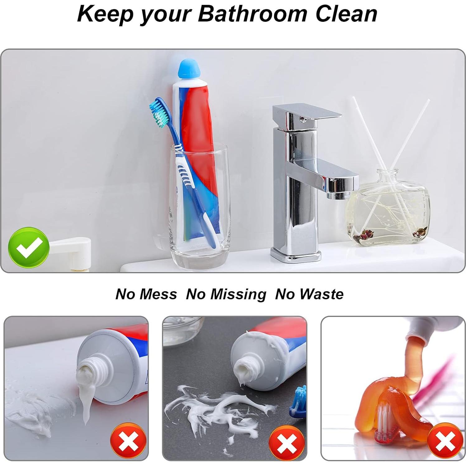 Paquete de 6 tapas de silicona Tnvee para pasta de dientes