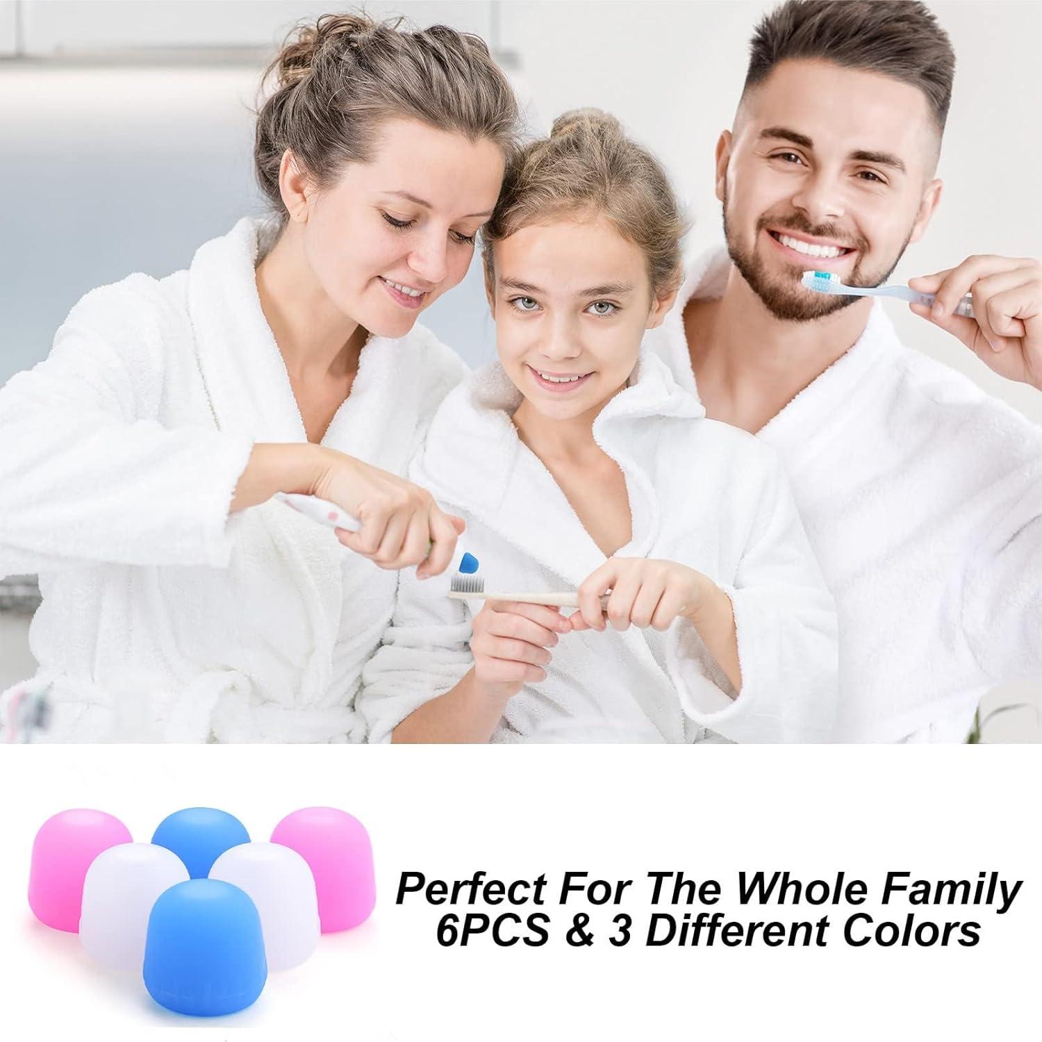 Paquete de 6 tapas de silicona Tnvee para pasta de dientes