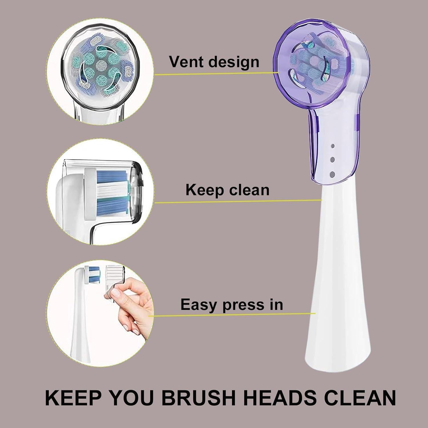 Cubiertas a Prueba de Polvo ASYH para Cepillos Oral B - 8 Pcs