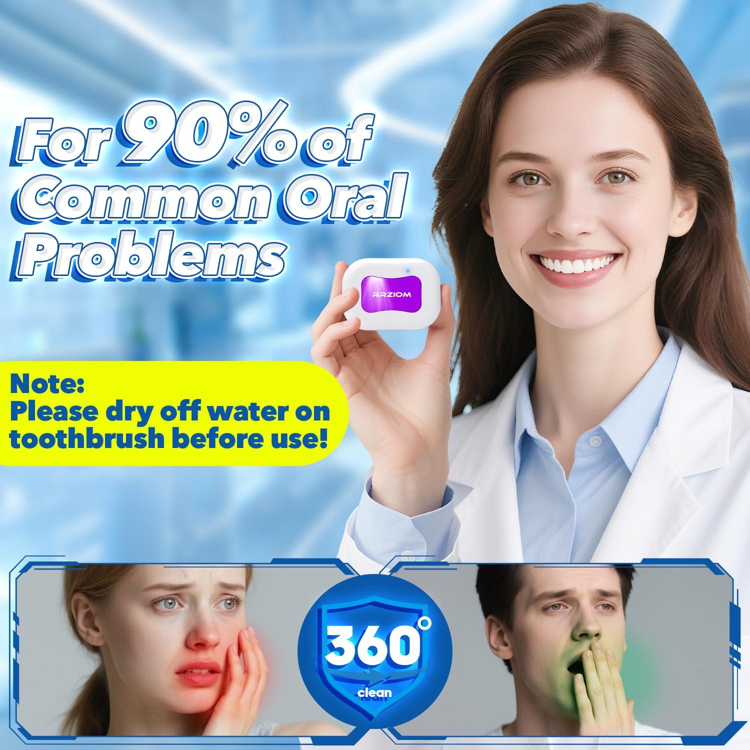 Estuche Desinfectante para Cepillos de Dientes RRZIOM Blanco