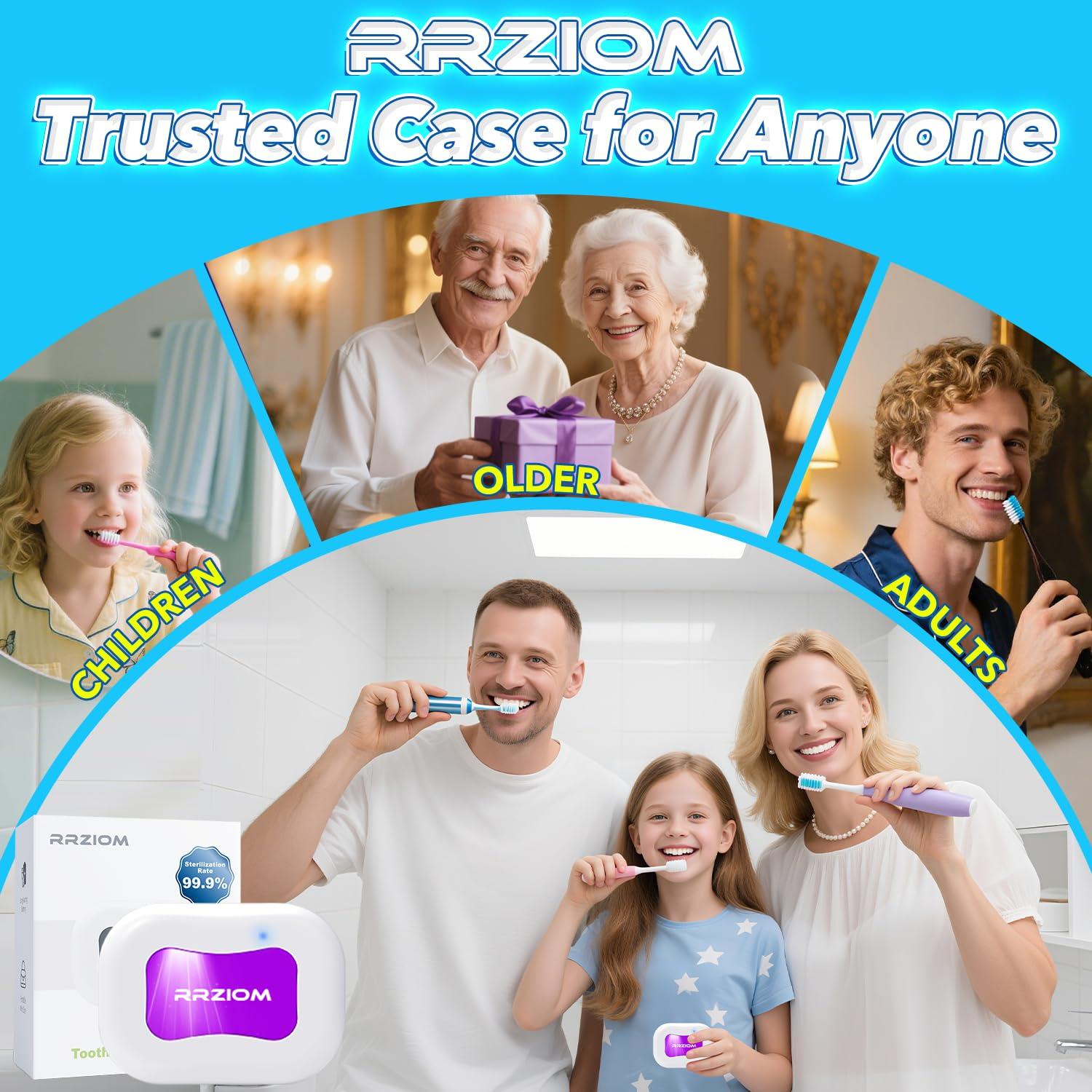 Estuche Desinfectante para Cepillos de Dientes RRZIOM Blanco