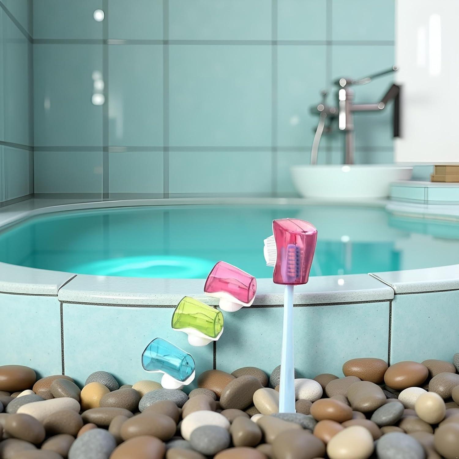 Soporte de Cepillo de Dientes Genérico 3 Piezas Montaje en Pared