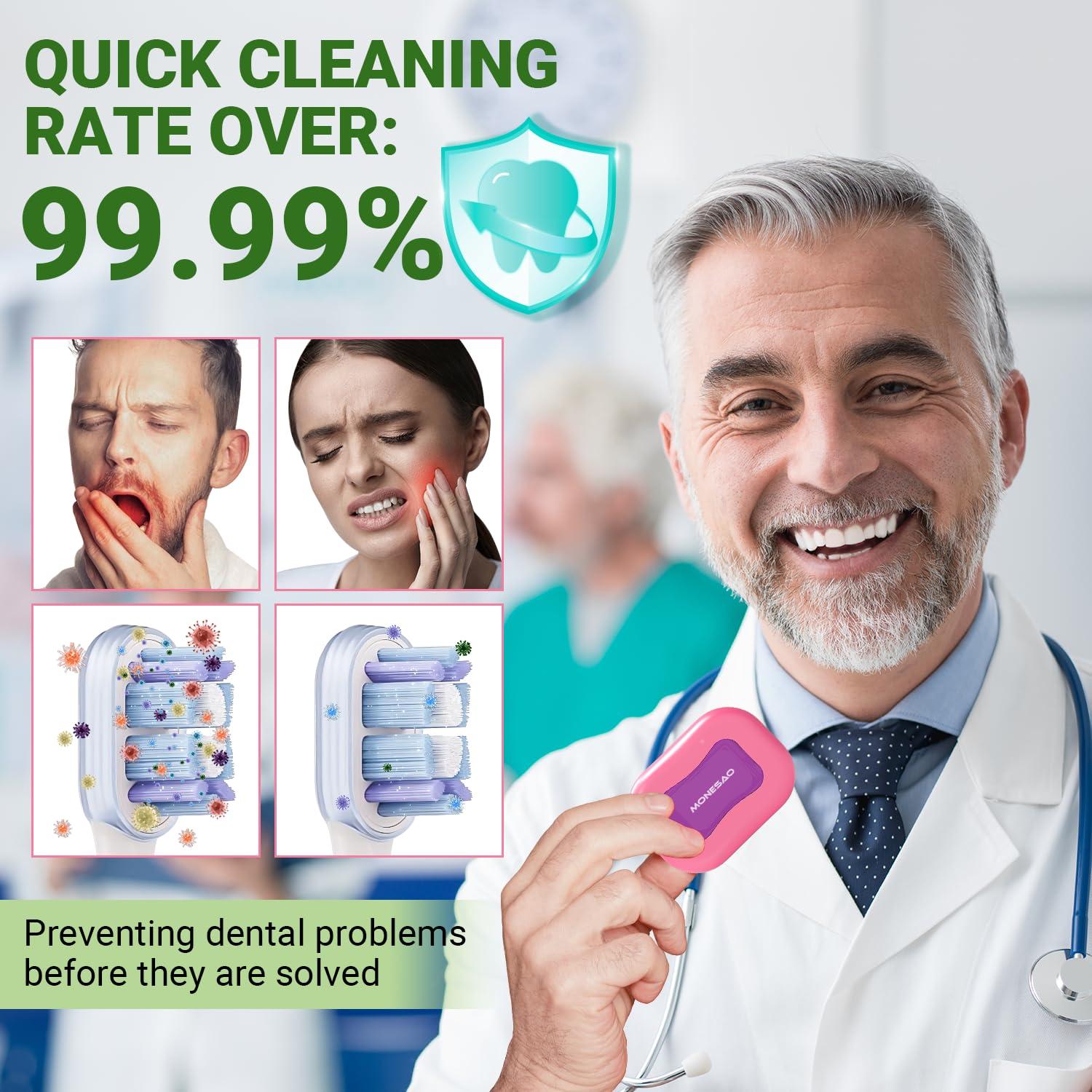 Estuche Limpiador para Cepillo de Dientes MONESAO Rosa