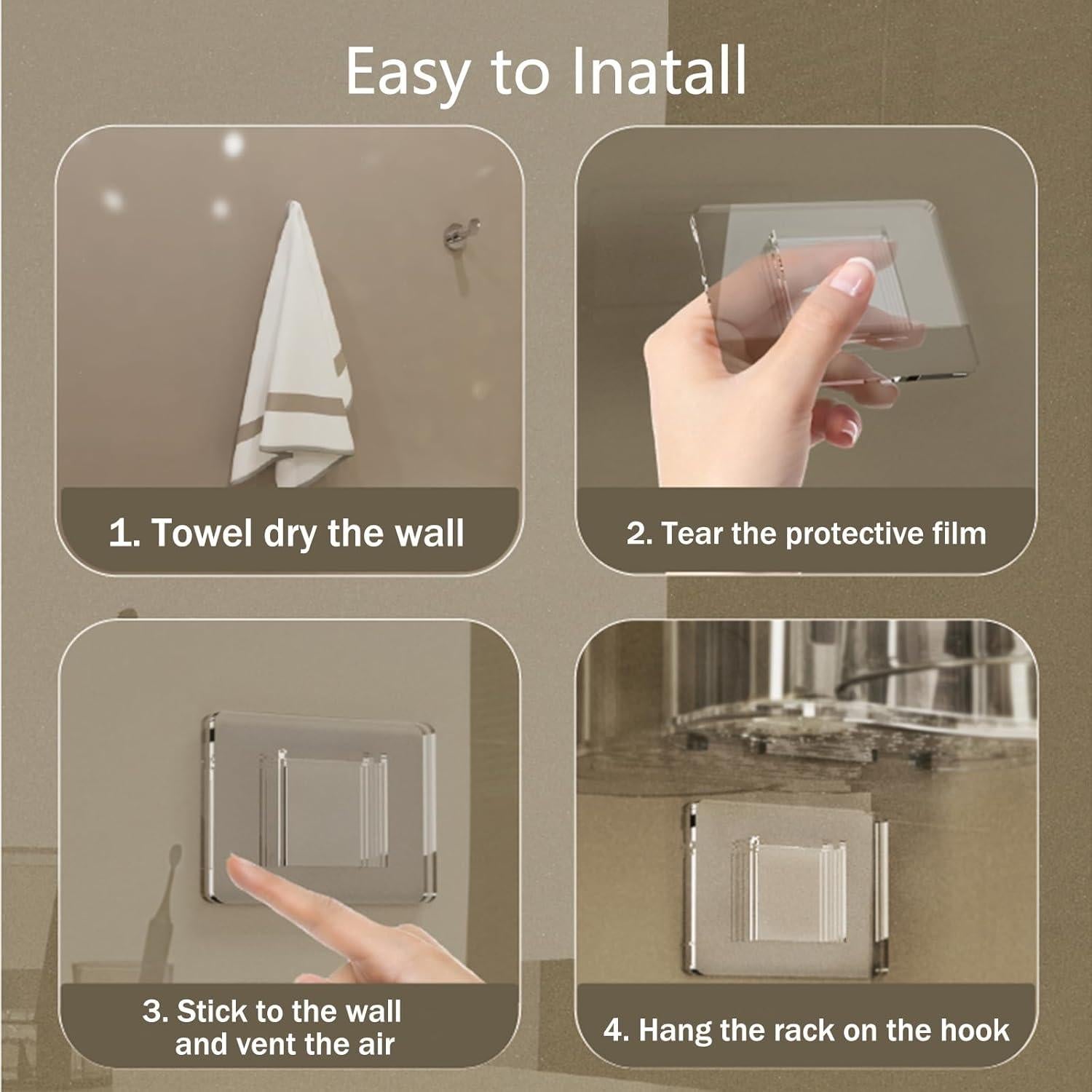 Soporte para Cepillos de Dientes THWRAI Negro 2 Pack Montaje en Pared