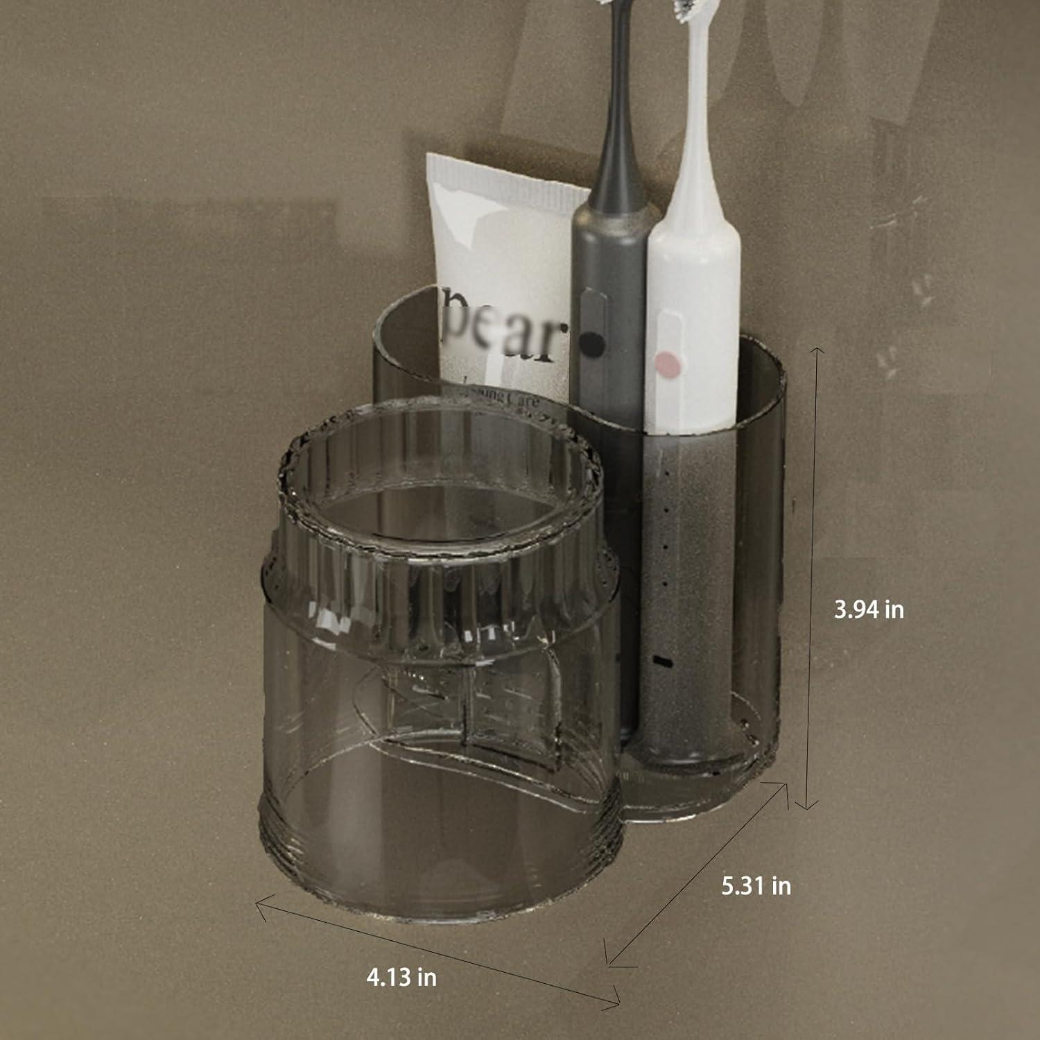 Soporte para Cepillos de Dientes THWRAI Negro 2 Pack Montaje en Pared