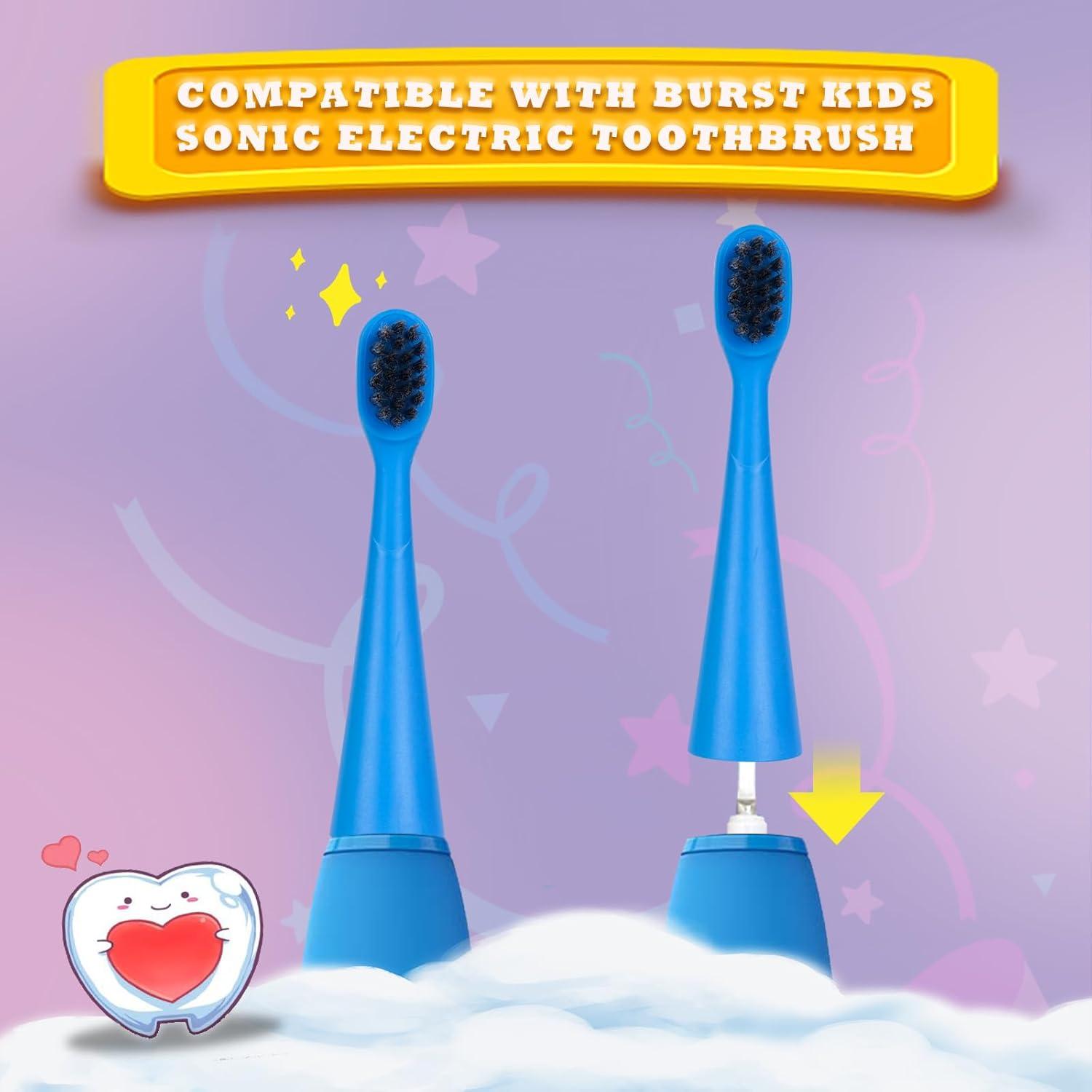 Cabezal de Repuesto para Cepillo Eléctrico Burst Kids - 6 Piezas Azul