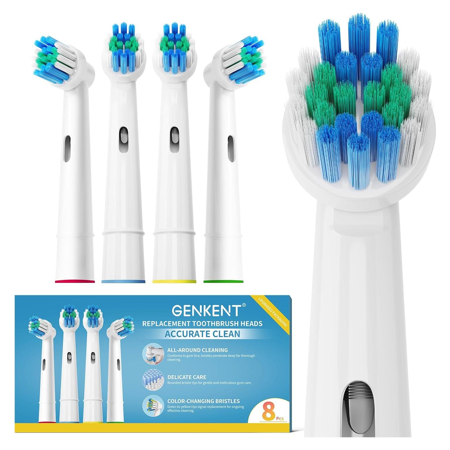 Paquete de 8 Cabezales de Cepillo GENKENT para Oral B