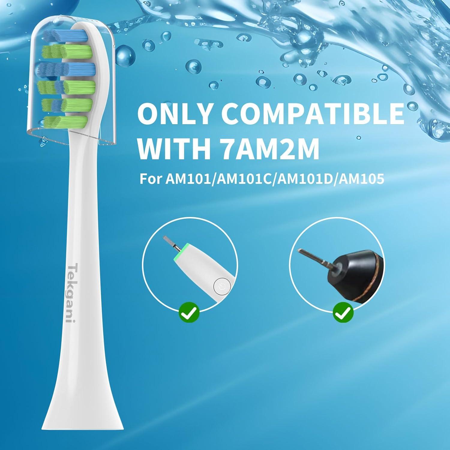Cabezales de Repuesto Tekgani para Cepillo Eléctrico 7AM2M - 12 Unidades