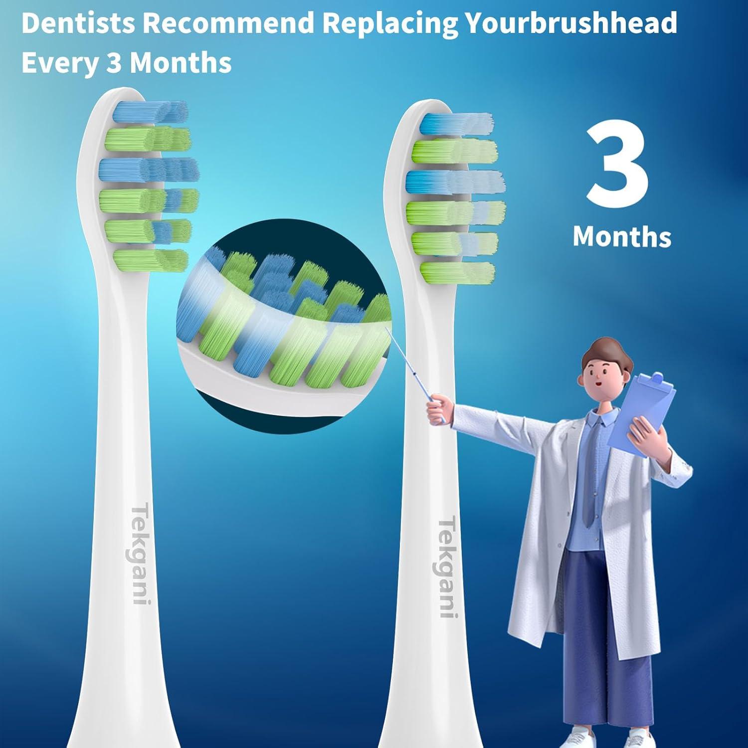 Cabezales de Repuesto Tekgani para Cepillo Eléctrico 7AM2M - 12 Unidades