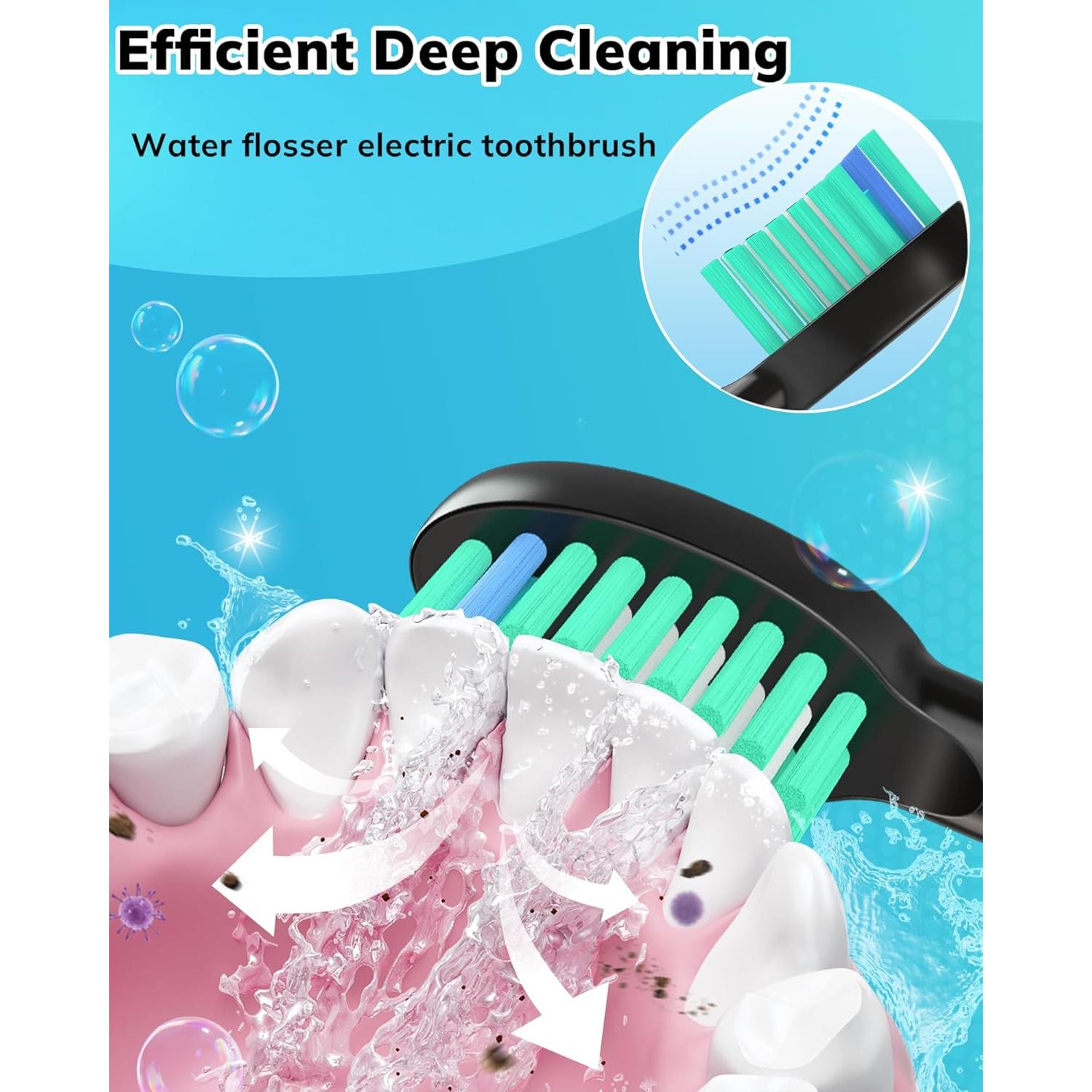 Paquete de 6 Cabezas de Cepillo de Dientes Topkitfice - Compatibles Waterpik Sonic Fusion