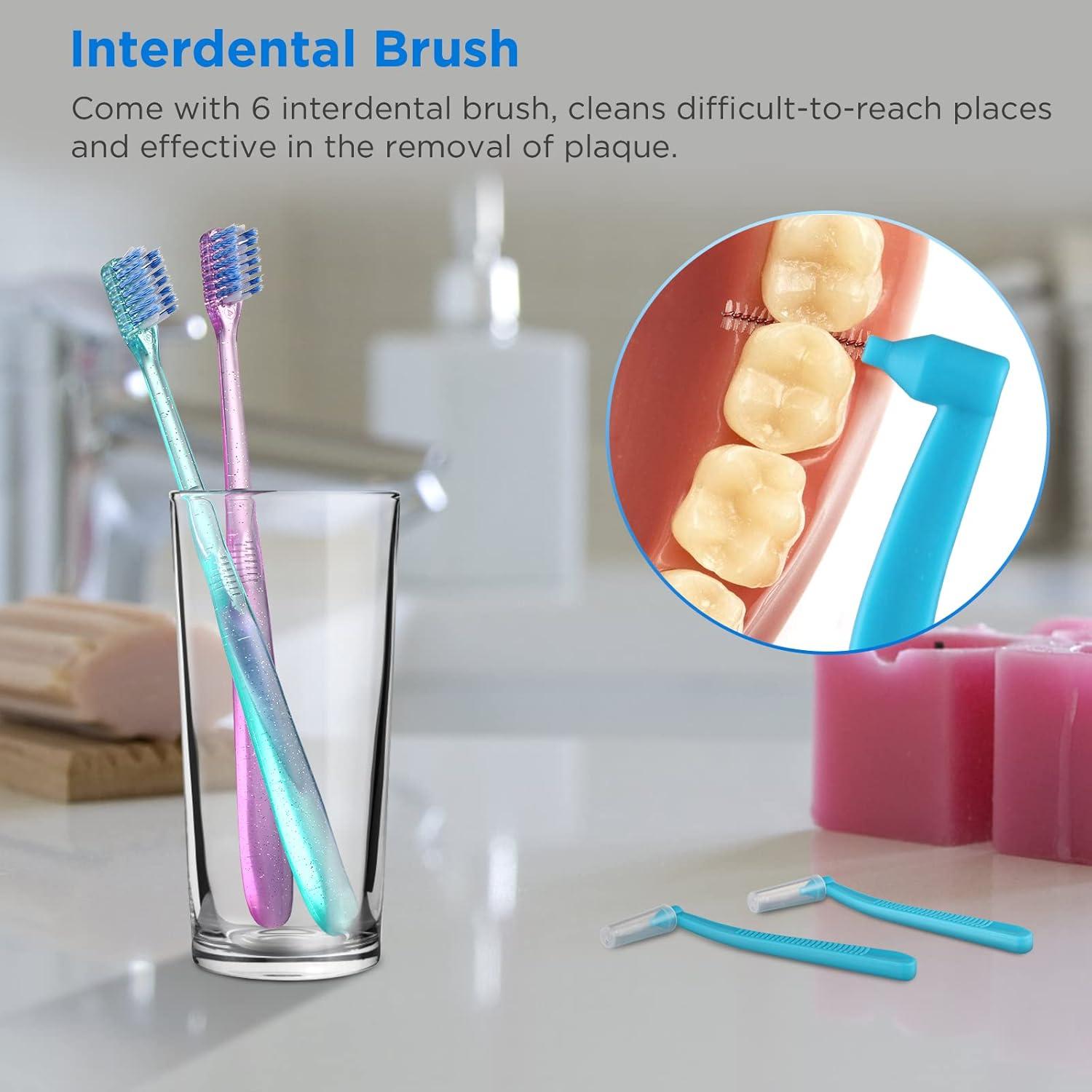 Cepillo de dientes ortodóntico Fregum V con 6 interdentales