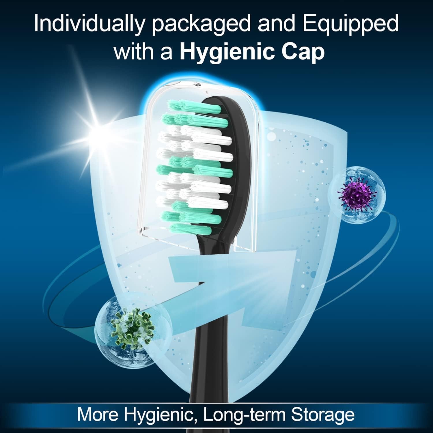 Cabezas de Reemplazo para Cepillo Eléctrico AquaSonic - 10 Piezas