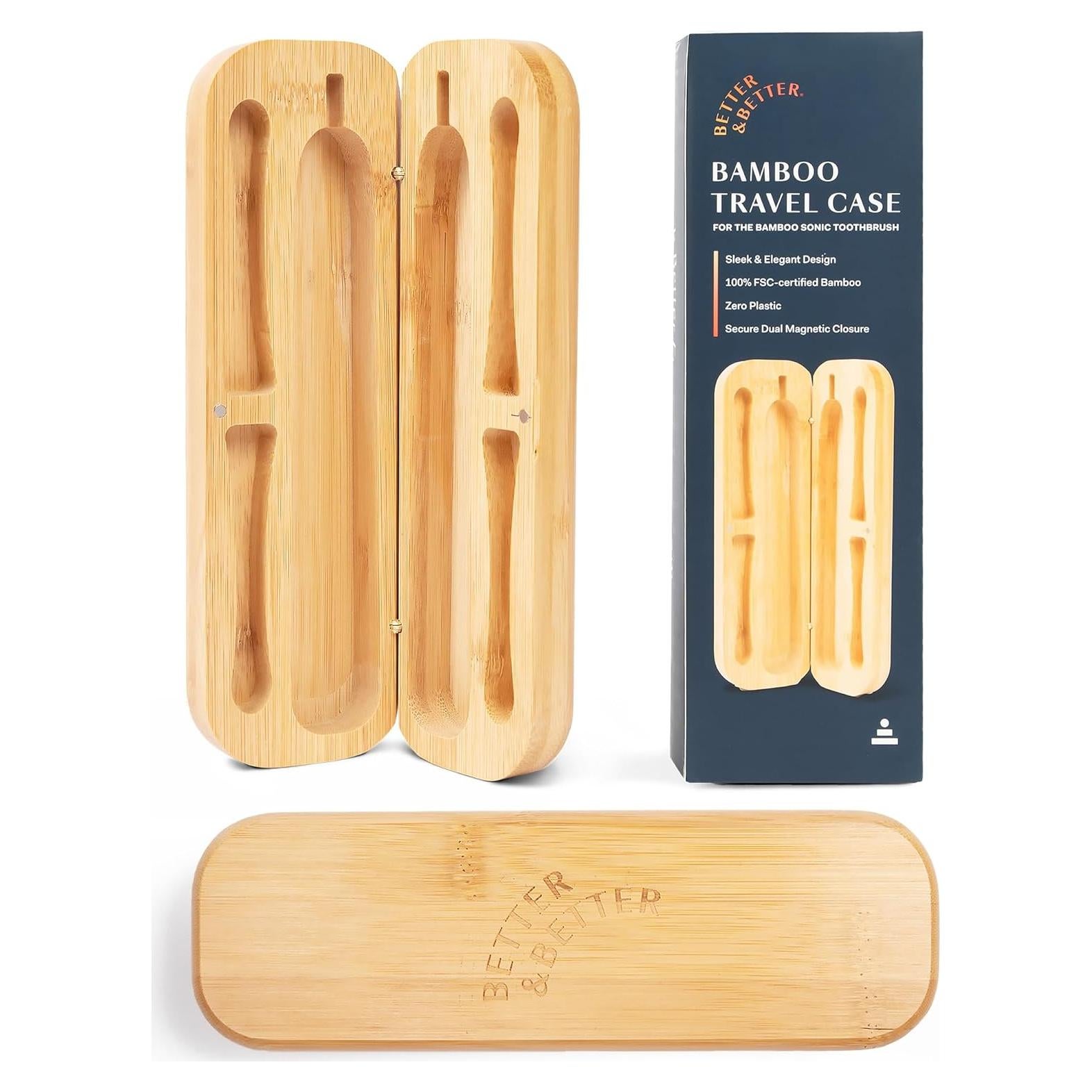Estuche de Viaje Mejor y Mejor para Cepillo de Dientes Sonic de Bambú