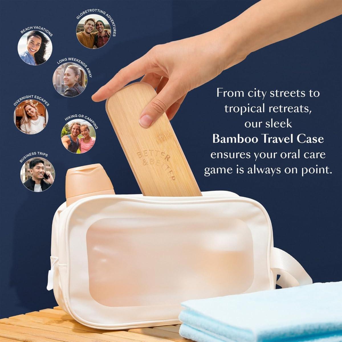 Estuche de Viaje Mejor y Mejor para Cepillo de Dientes Sonic de Bambú