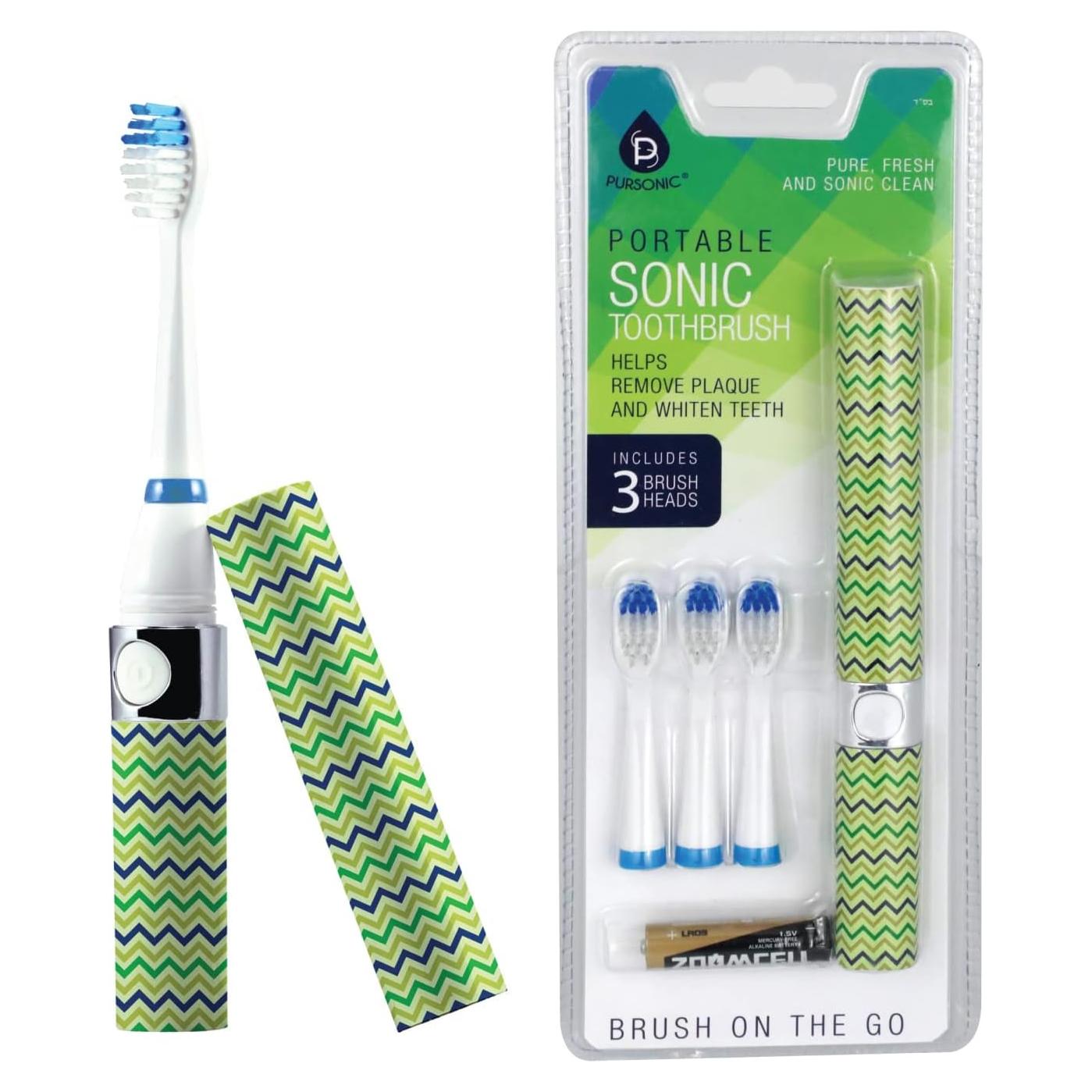 Cepillo de dientes sónico Pursonic S53 portátil verde 22000 RPM