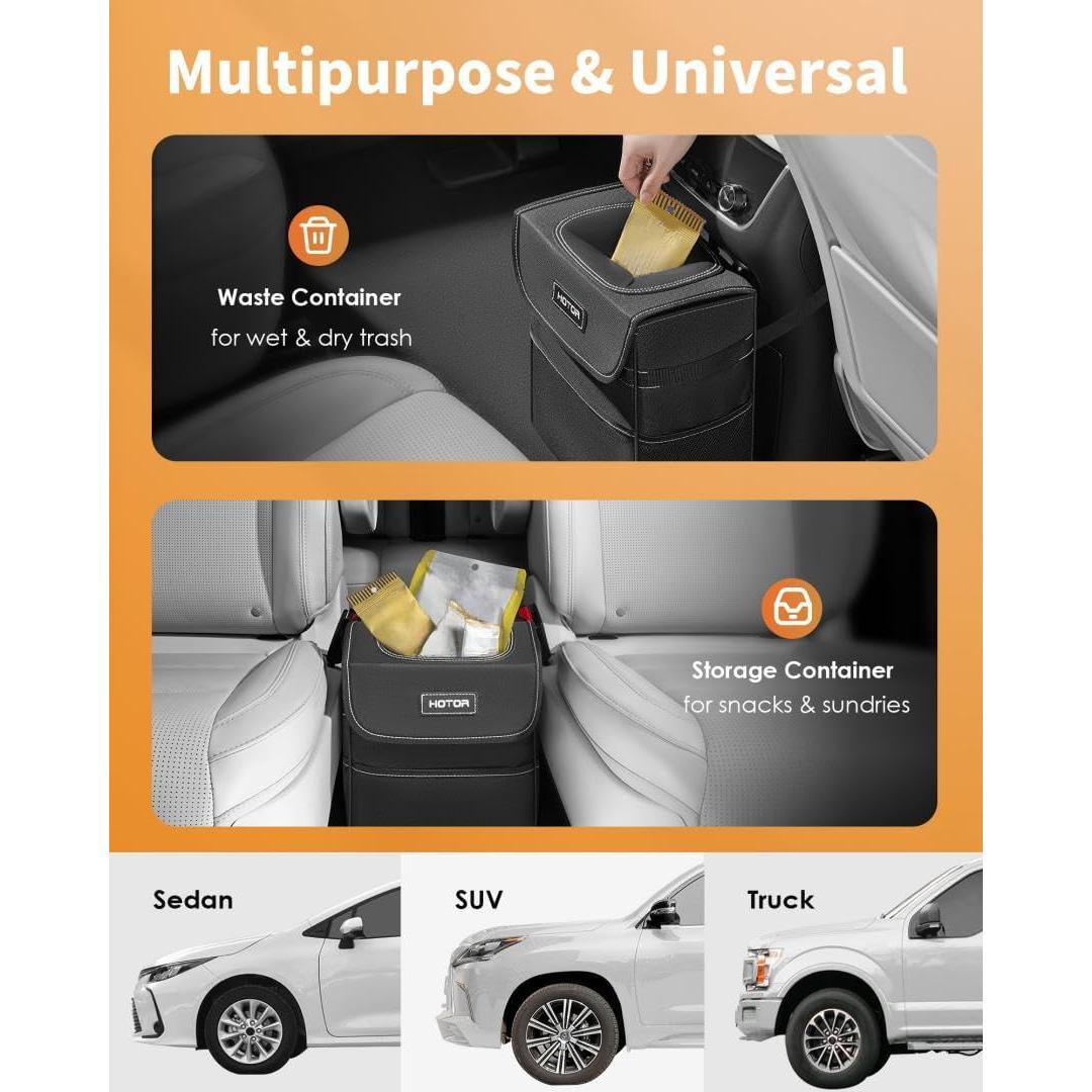 Basurero de Auto HOTOR 8.3L Impermeable Ajustable Plegable