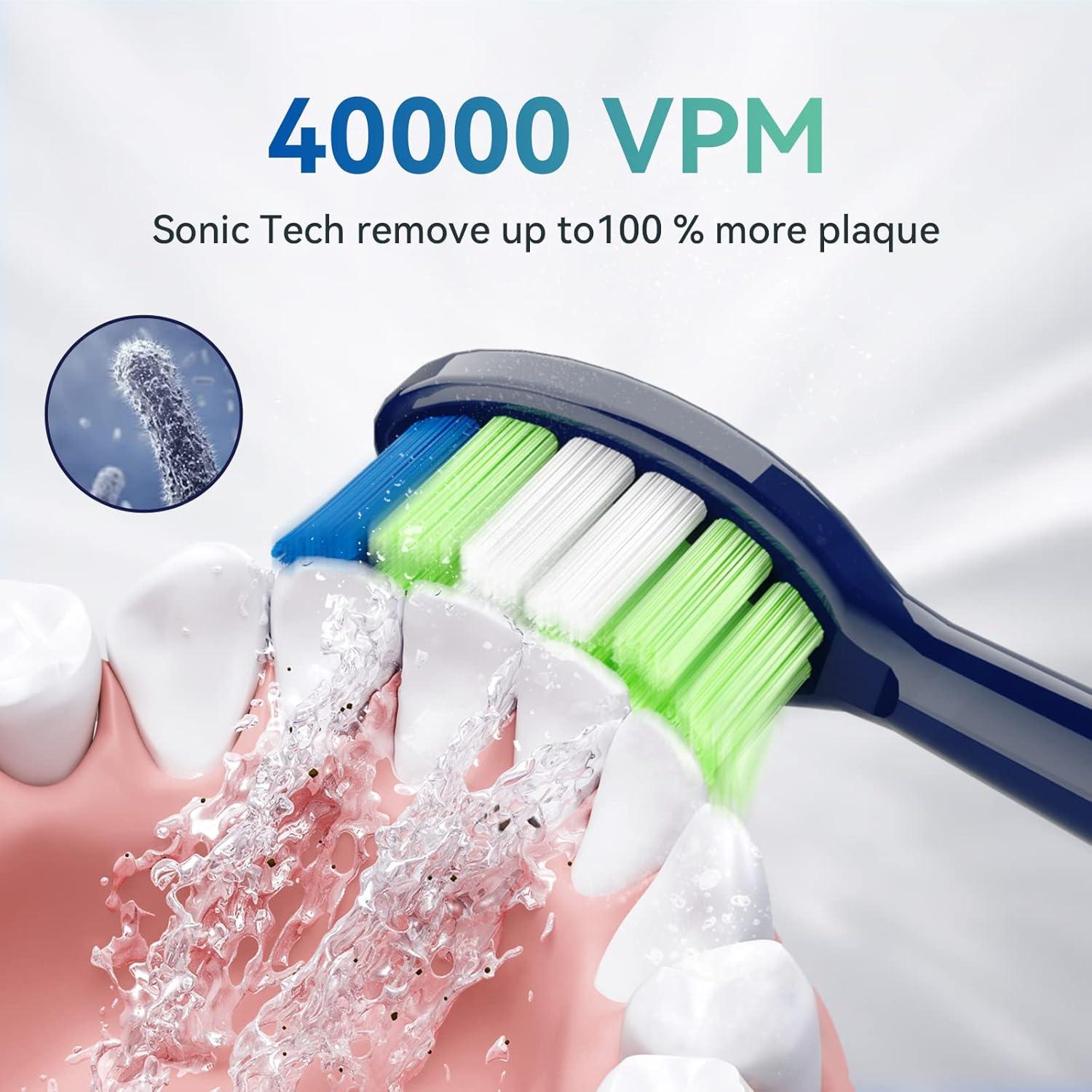 Cabezas de cepillo de dientes JTF P200, 3 unidades, azul marino