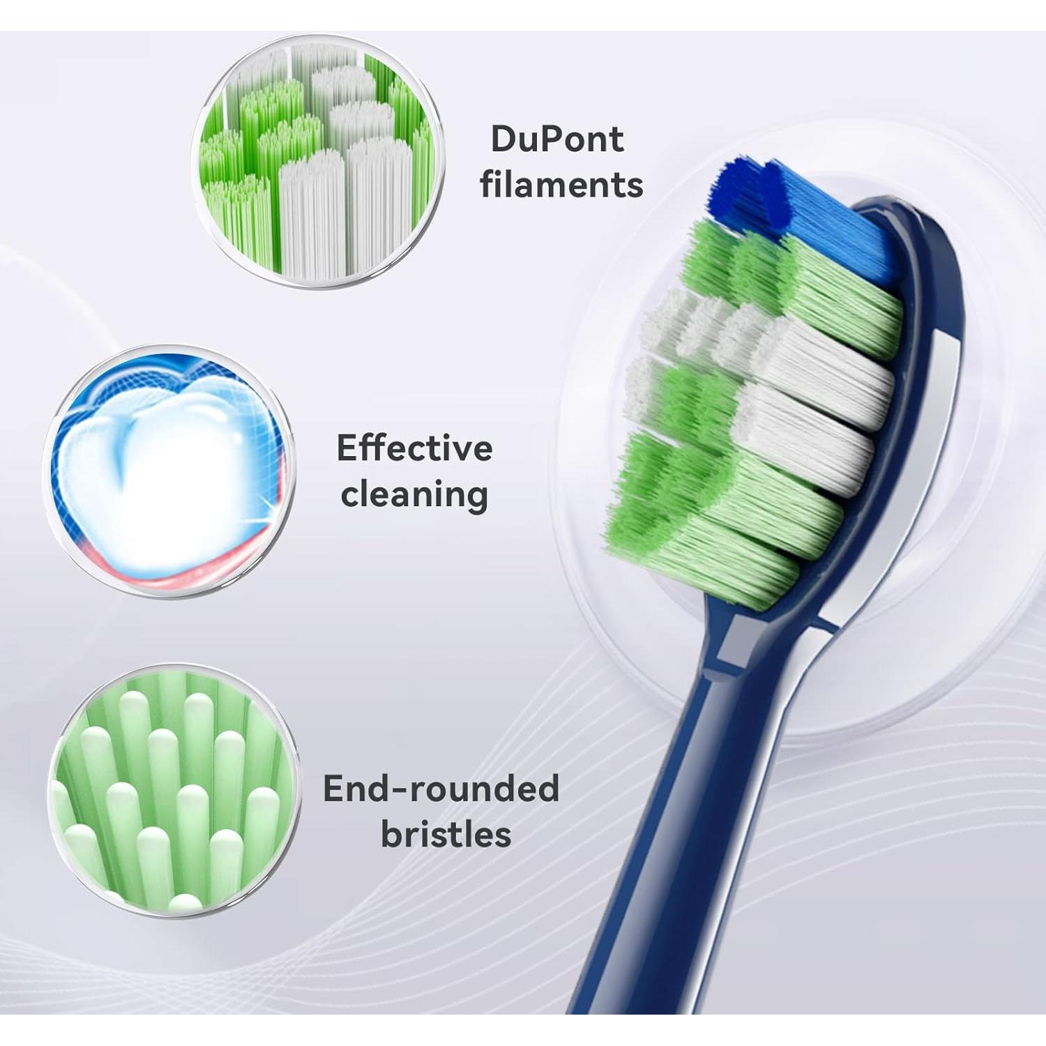 Cabezas de cepillo de dientes JTF P200, 3 unidades, azul marino