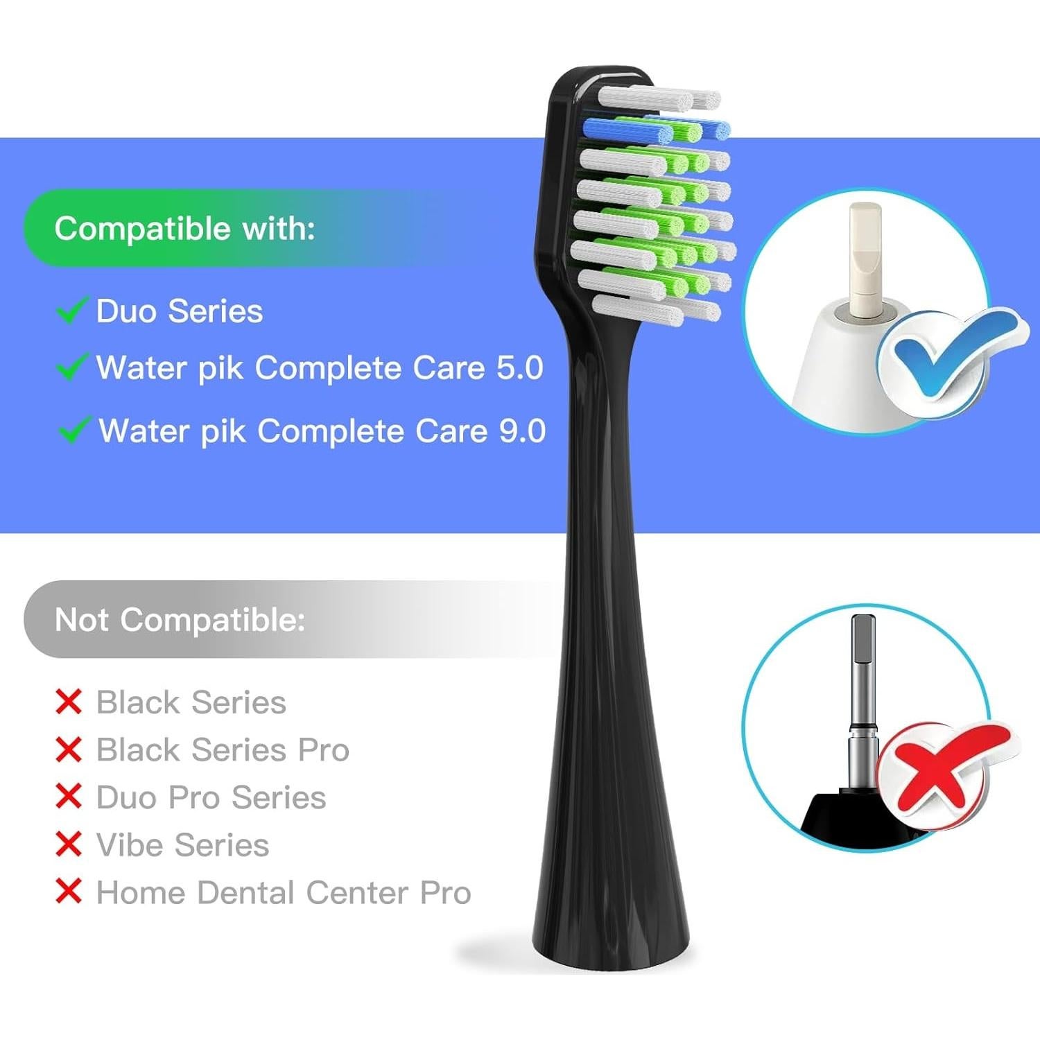 Cabezas de Repuesto para Cepillos Waterpik DenSecc 6 Unidades