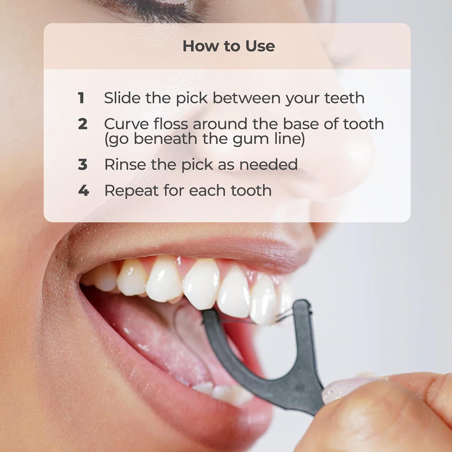 Palillos de Hilo Dental PUL - Menta, 200 Unidades, Biodegradables